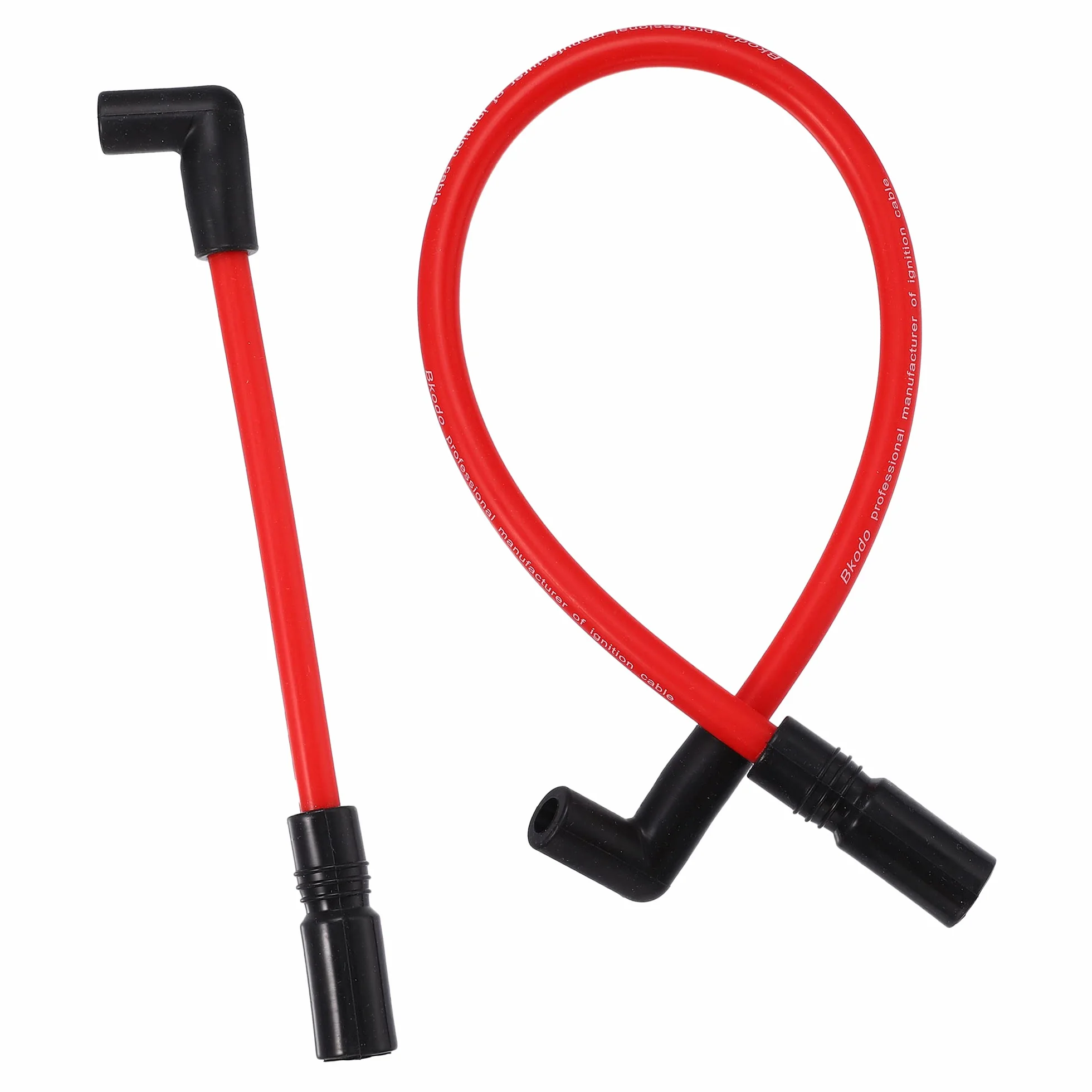 A ABSOPRO Bujía Cable para Harley-Davidson Caucho Rojo (Juego de 2)