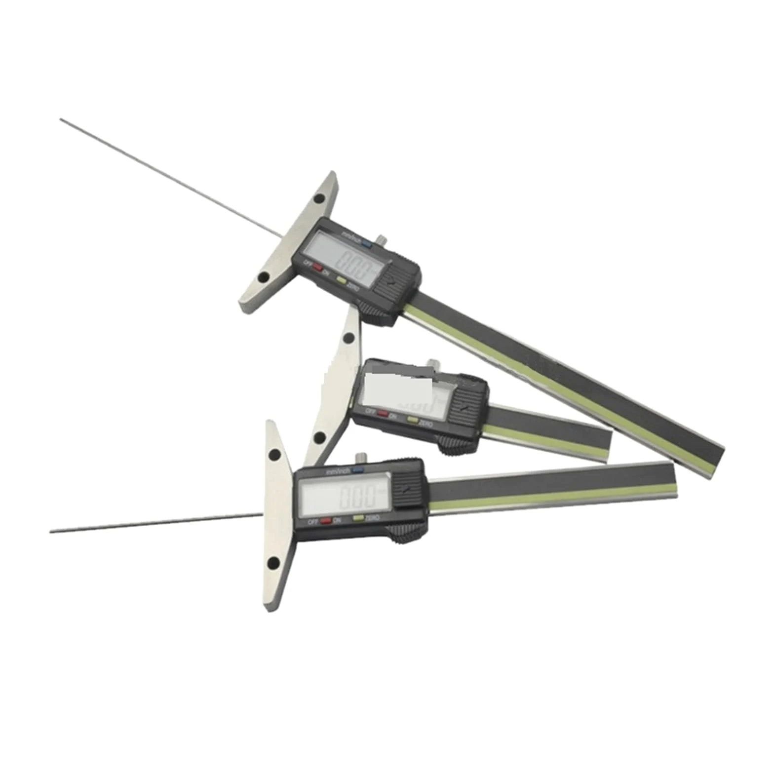 Medidor De Profundidad Digital De 0-50/100/150/200mm Con Varilla Delgada Medidor Electrónico De Profundidad De La Banda De Rodadura Del Neumático Con Calibrador De Varilla Delgada Preciso(0-200MM)