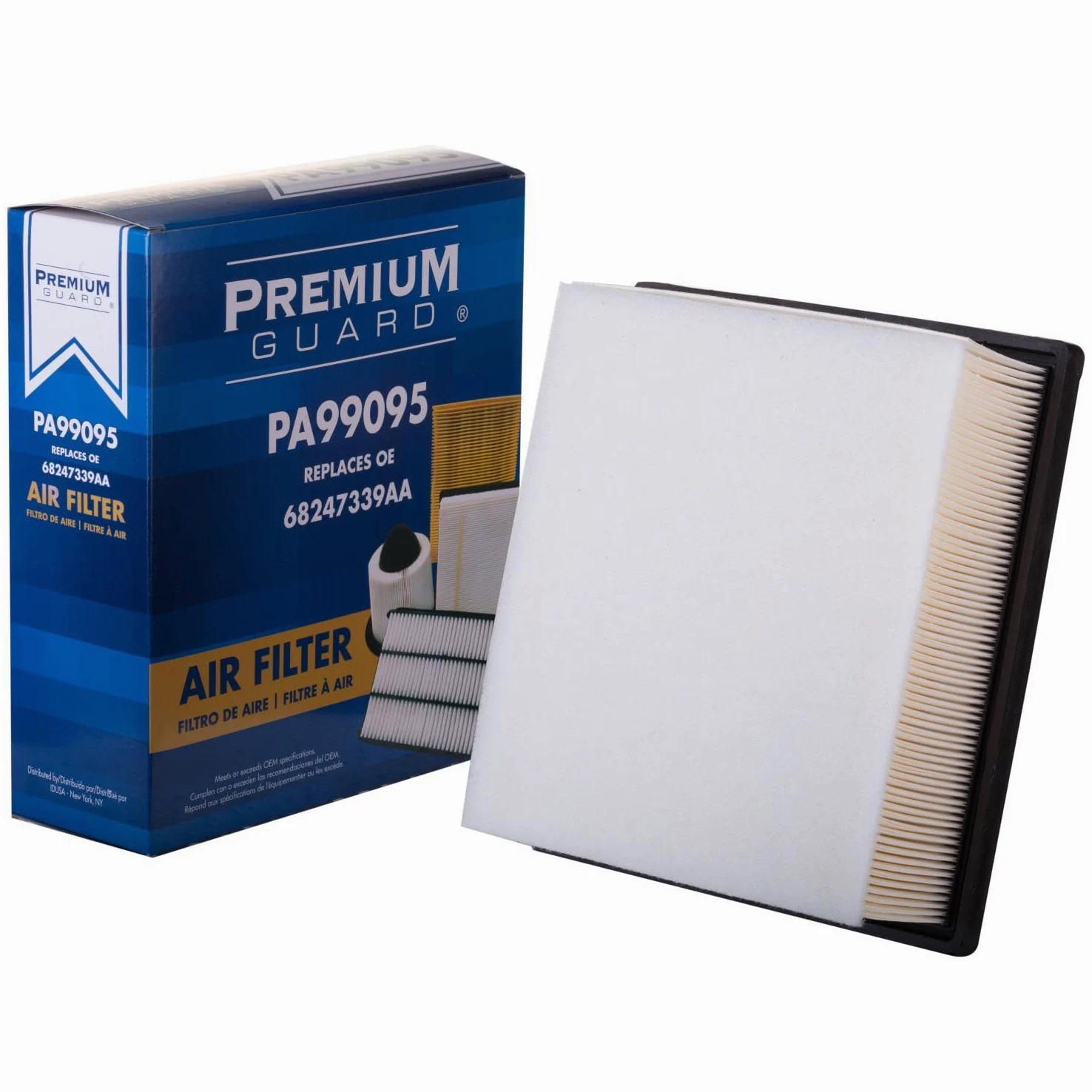 Filtro de aire de motor PG PA99095 | Compatible con Fiat 500X 2016-18, Jeep Renegade 2015-21, Compass 2017-22, Ram ProMaster City 2015-22