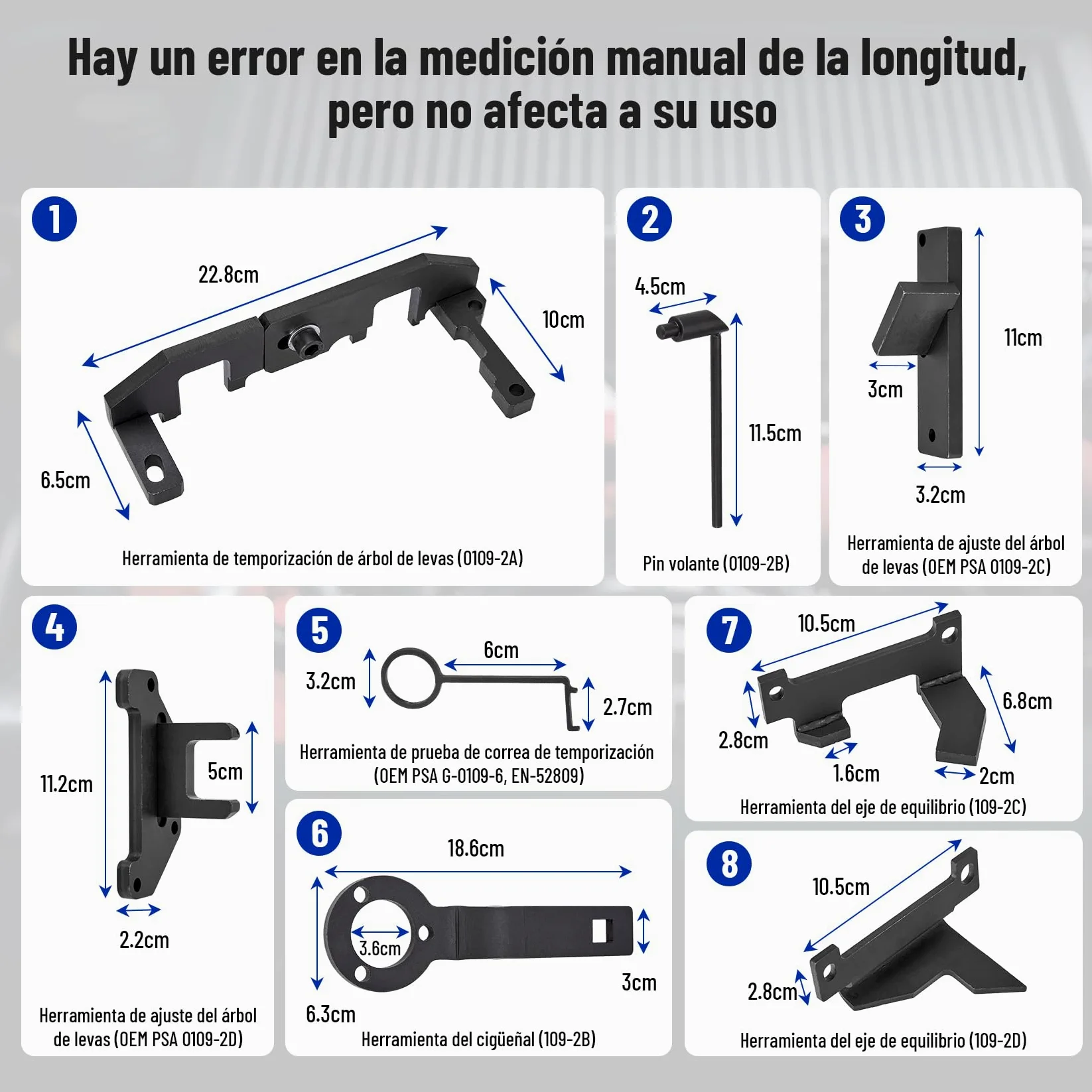 CarBole Kit Herramientas de Correa de Distribución, 1.0/1.2 VTi PureTech - Juego de Herramientas de Ajuste de Motor,Herramientas de Sincronización de Motor Compatible con PSA Peugeot Citroën