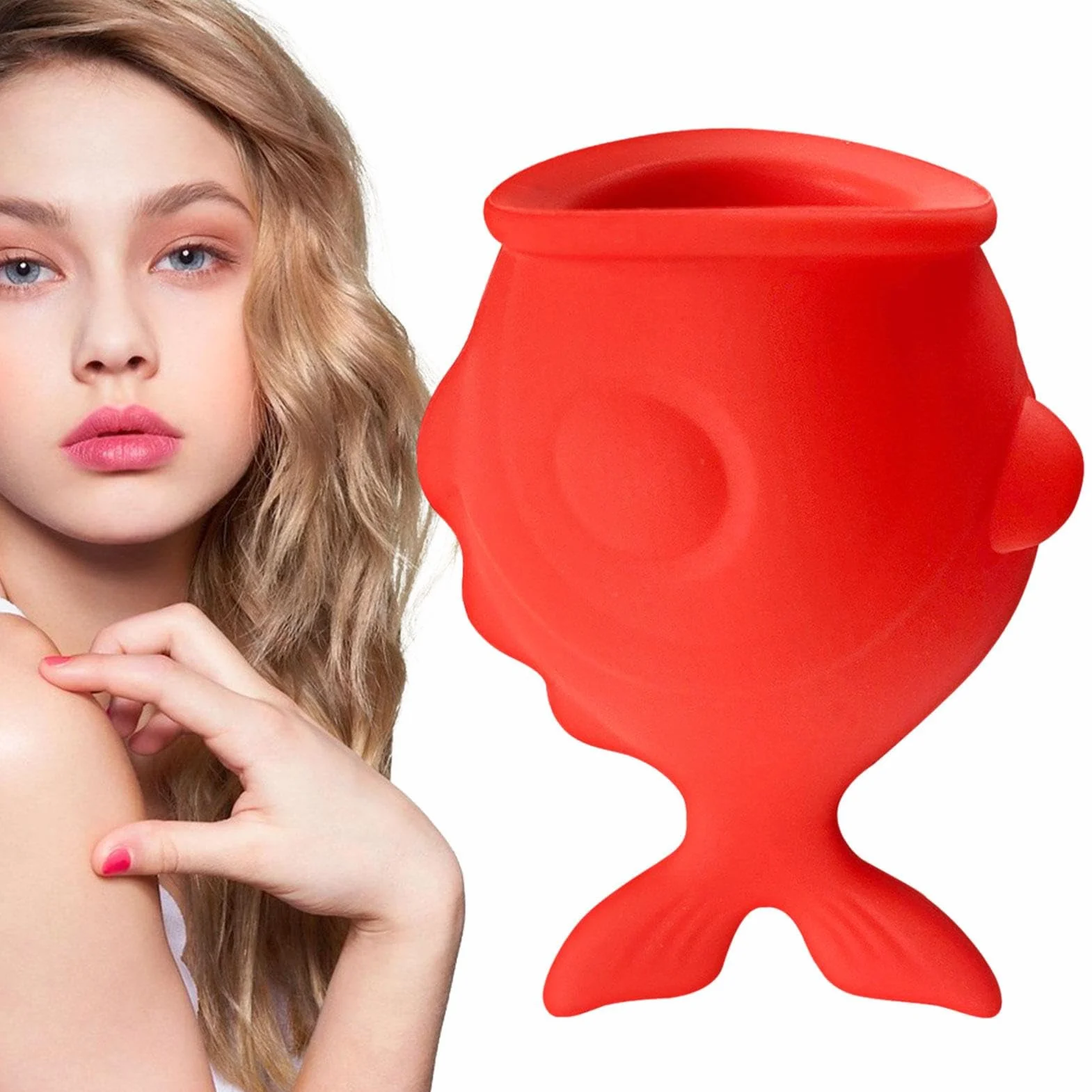 Moonyan Dispositivo silicona para realzar los labios en forma - Herramienta relleno ventosa labios larga duración
