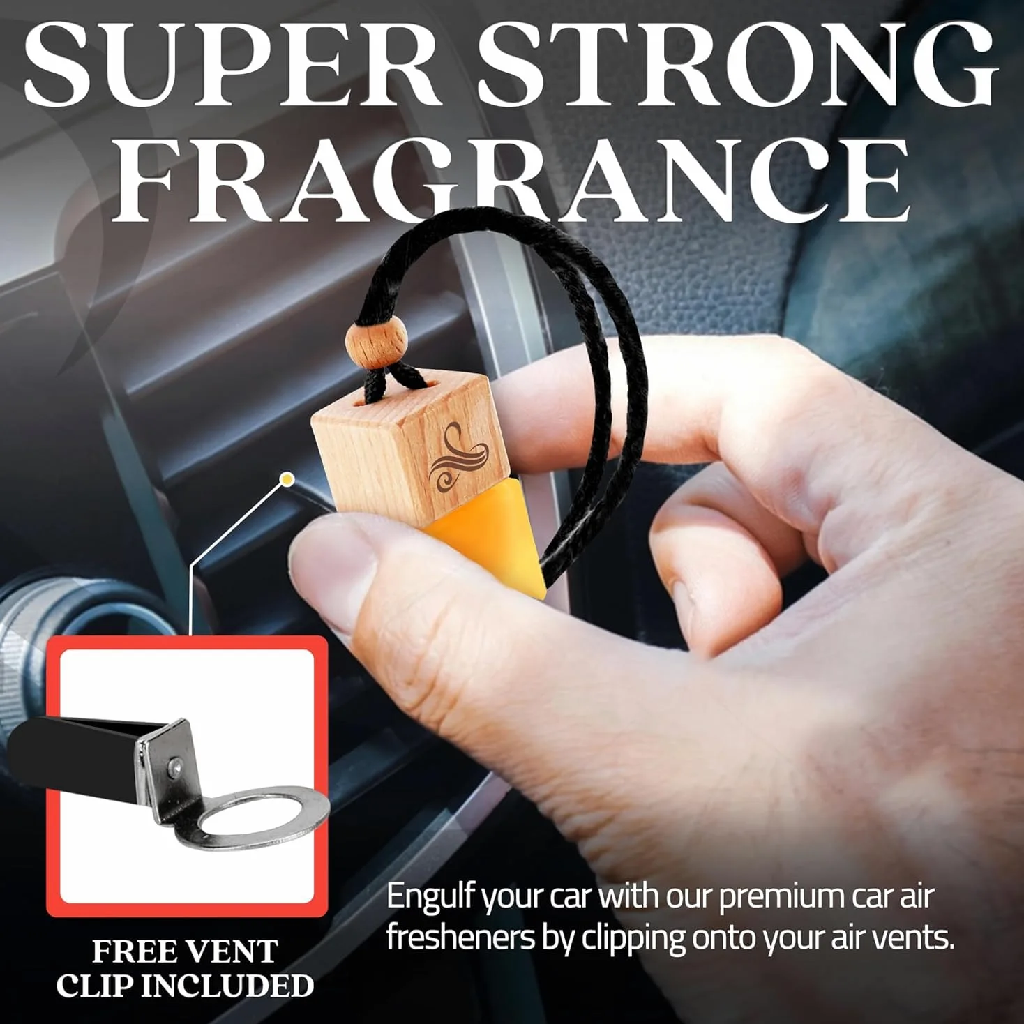 Un millón de ambientadores de coche para hombres, ambientador automotriz de perfume fuerte, tecnología de eliminación de olores con clip de ventilación, ambientador de coche de larga duración Perfa