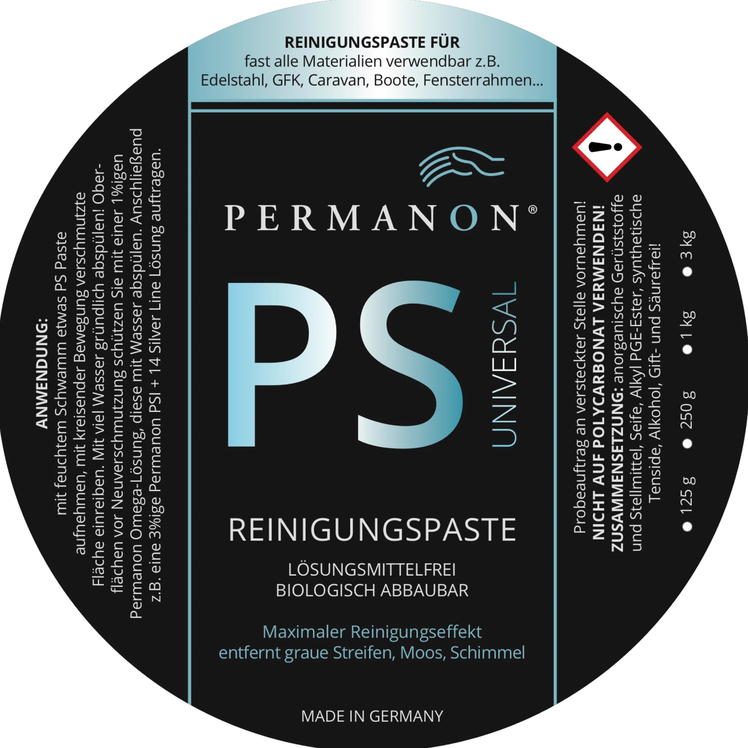 Permanon PS Paste 1000 g. Limpiador especial para autocaravanas y caravanas