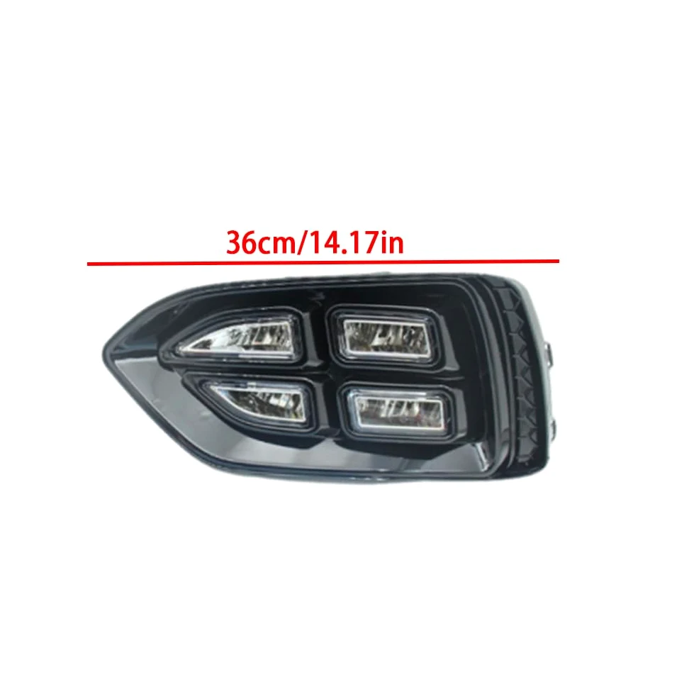 Riloer Luces diurnas LED color ámbar y blanco, faros antiniebla DRL, resistentes al agua, compatible con Hyundai Accent 2017-2018.