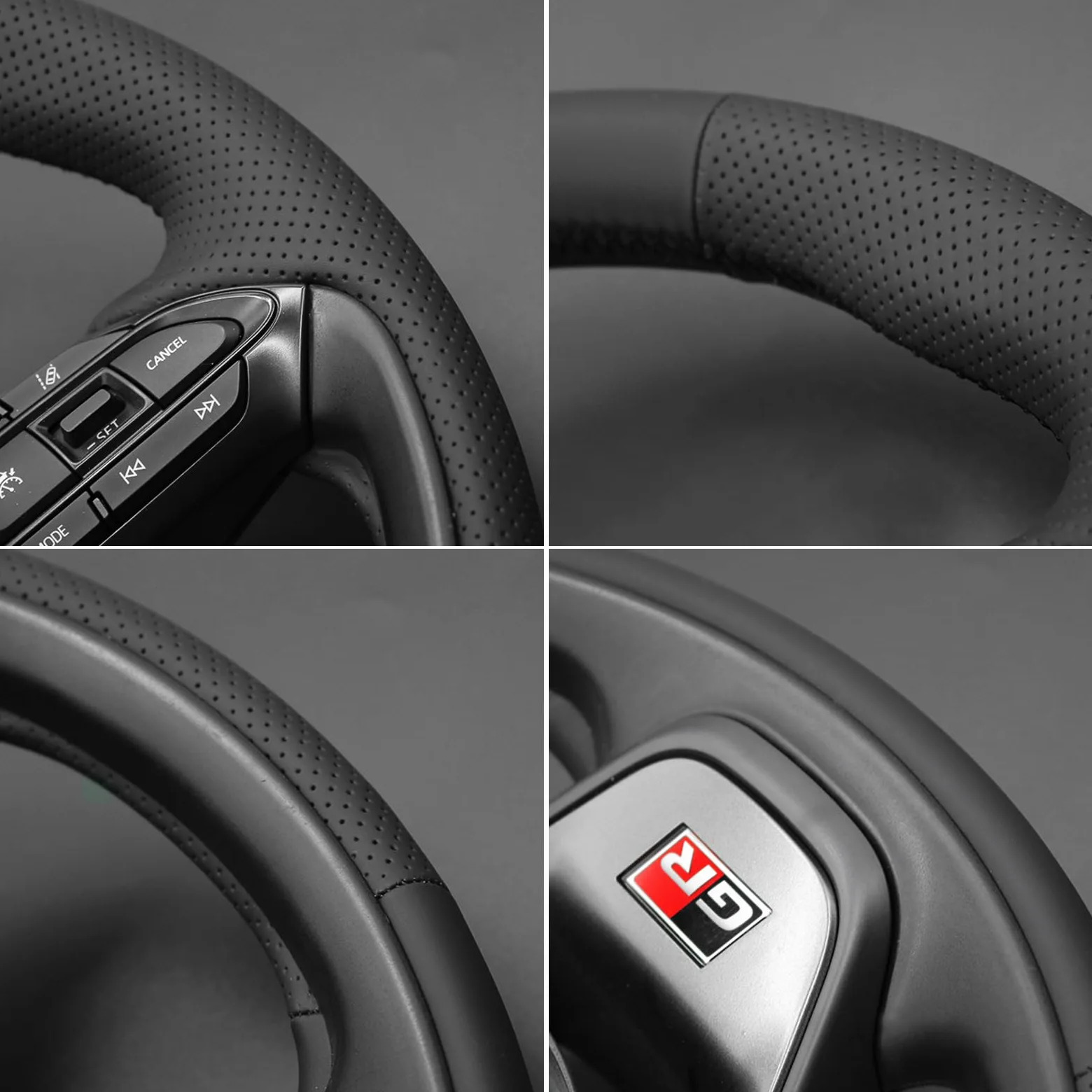 MEWANT Fundas para Volante de Coche Cosida a Mano para Toyota Yaris IV (XP210) 2020-2024 / Yaris Cross 2021-2024 / Aygo X 2022-2024 | Volante de Coche Cosida a Mano / Toyota Yaris IV (XP210) 2020-2024 / Yaris Cross 2021-2024 / Aygo X 2022-2024 Transpirabl