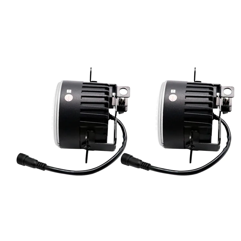 Juego de faros antiniebla LED semiuniversales + luces de circulación diurna 'U-Shape' - Diámetro 90mm - ECE-R19/R87 homologación E
