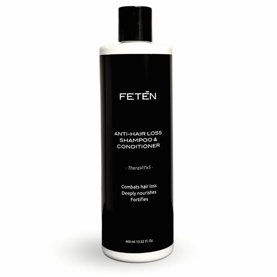 FETEN Champú Anticaída y Acondicionador para Hombre 400ml, Tratamiento Anticaida y Anti Caspa