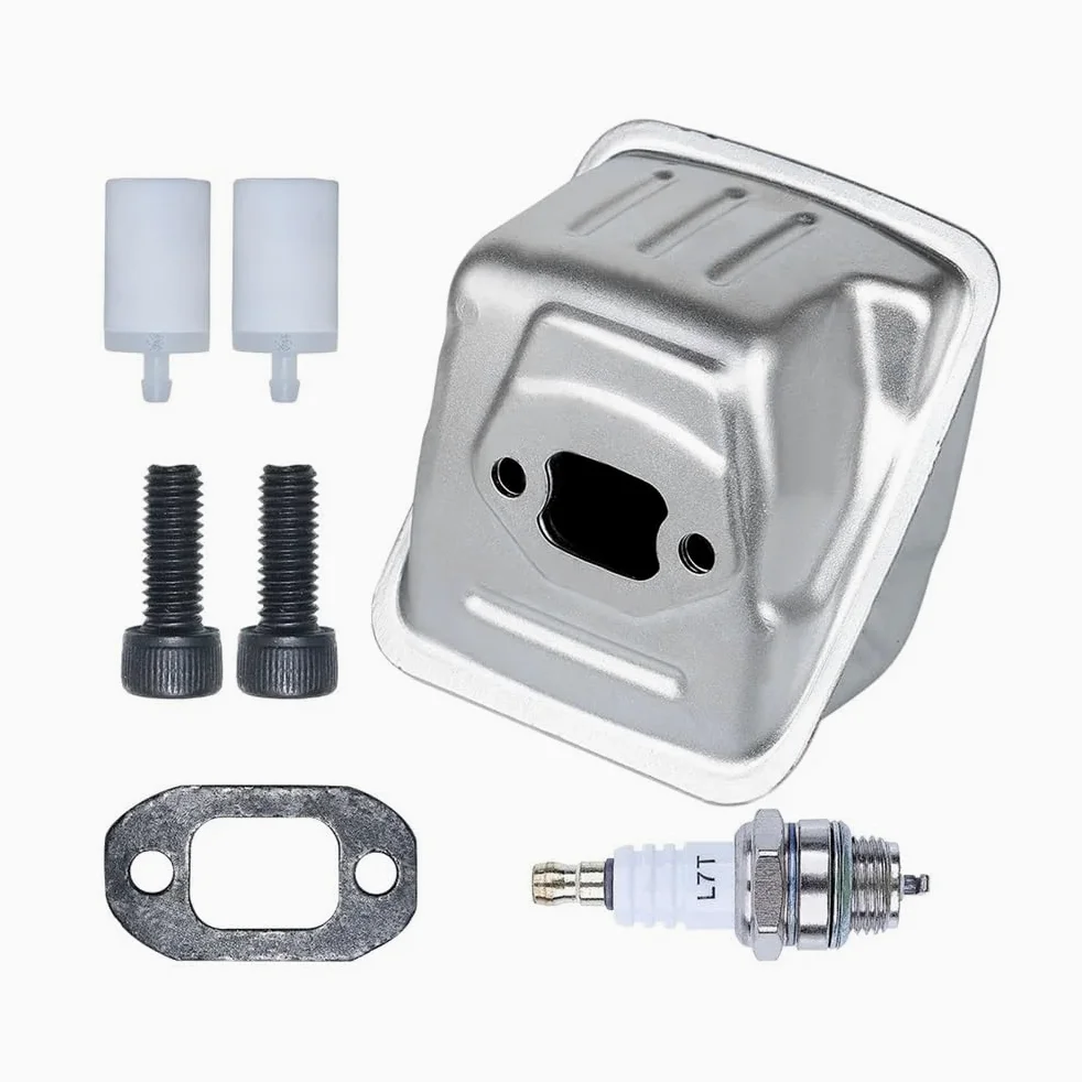 Kit de Filtro de Combustible con Tornillo silenciador Compatible con 450 445 445e w bujía repuestos de Motosierra de Gasolina OEM 544147702