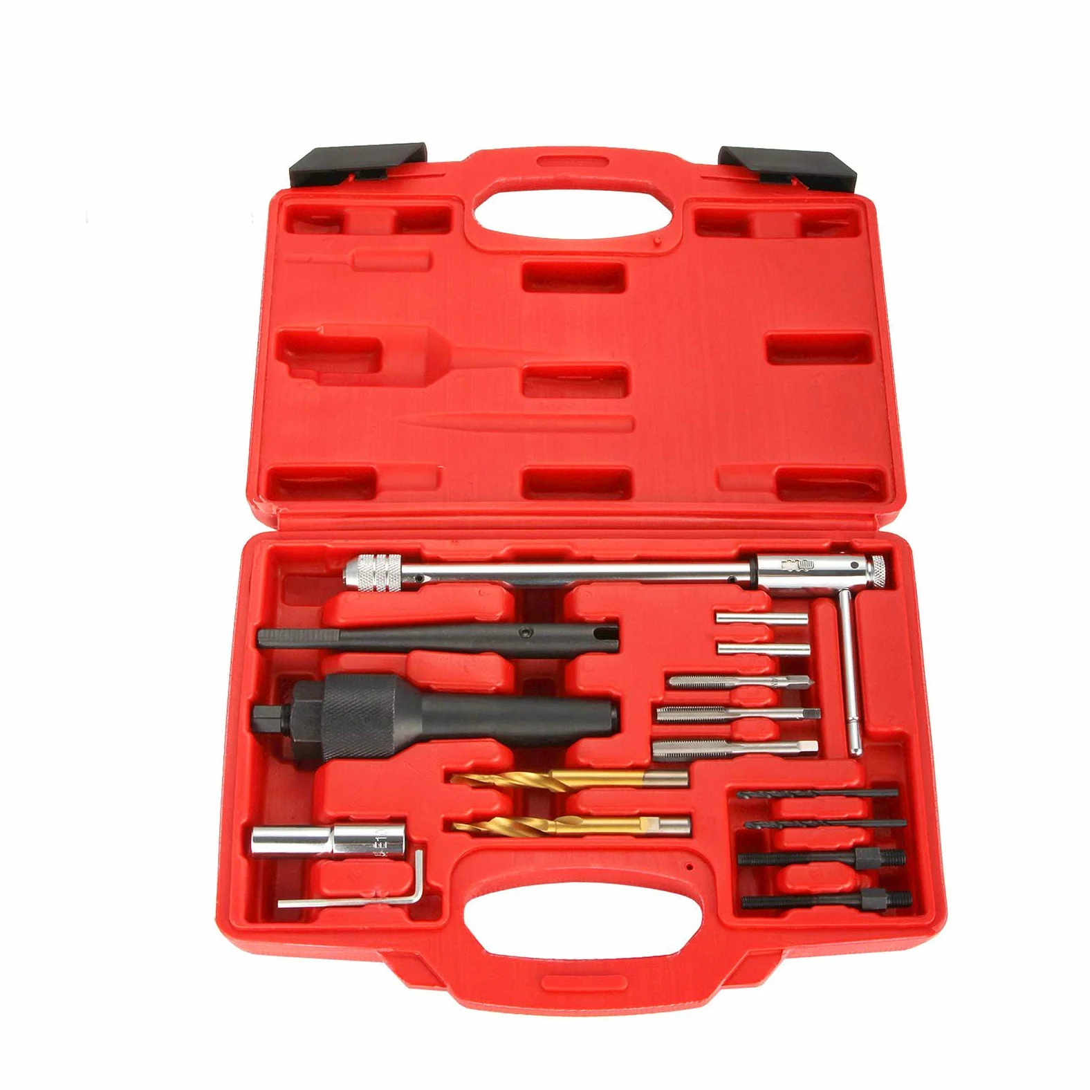 Kit de herramientas para quitar bujías de brillo profesional dañado 8 mm 10 mm (18 piezas)