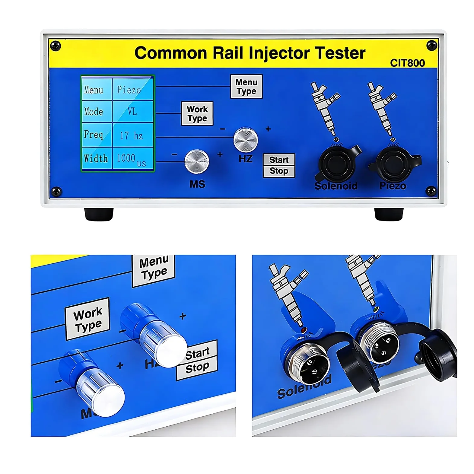 Tester Common Rail para Motores Diesel Modernos,Herramienta de calibración de inyectores para Mantenimiento,Probador de inyectores Diesel para Diagnosis rápida(CIT800)