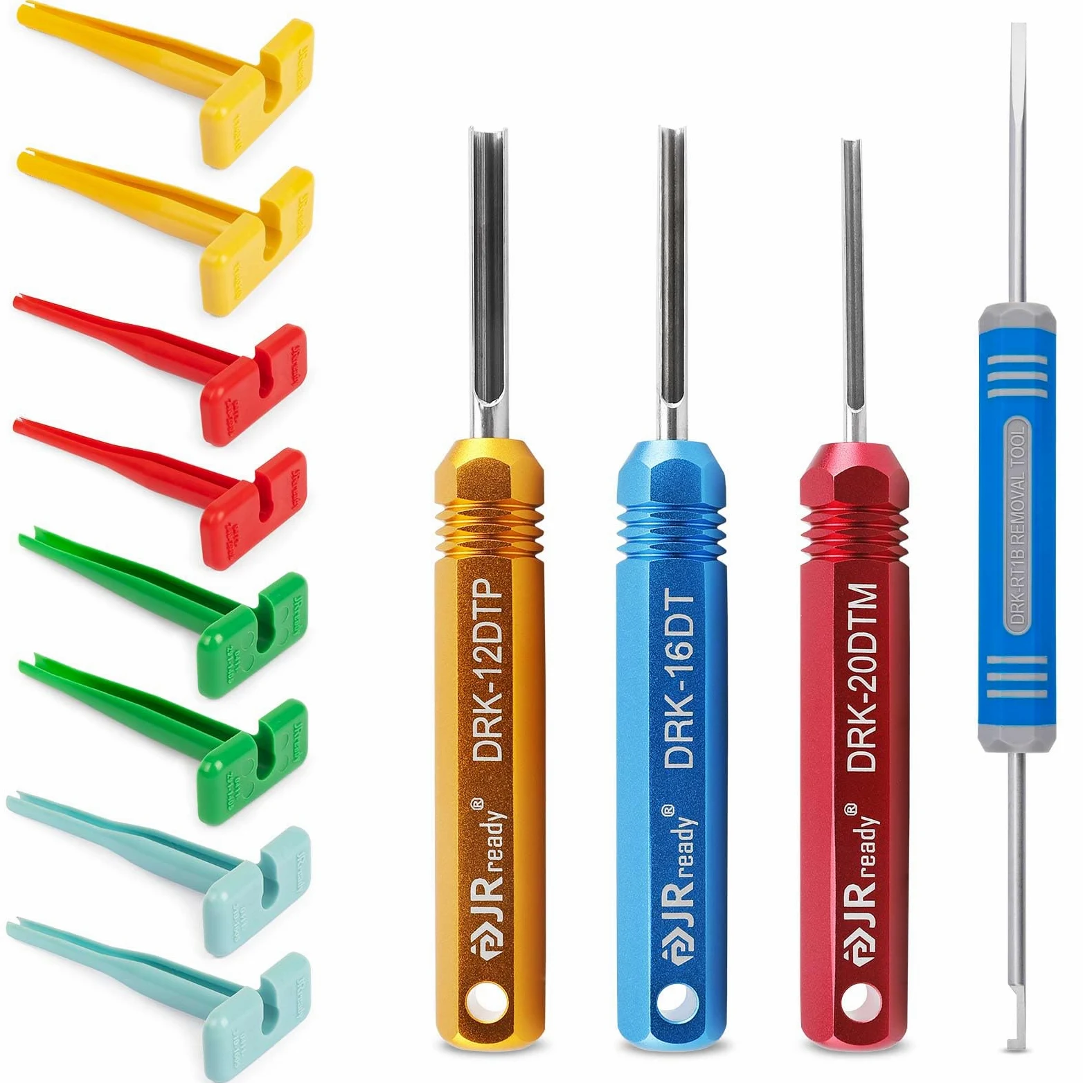 JRready ST5231-08 Juego de Herramientas Deshilar Clavijas Deutsch 12# 16# 20# 10-22 AWG Conector Automotriz