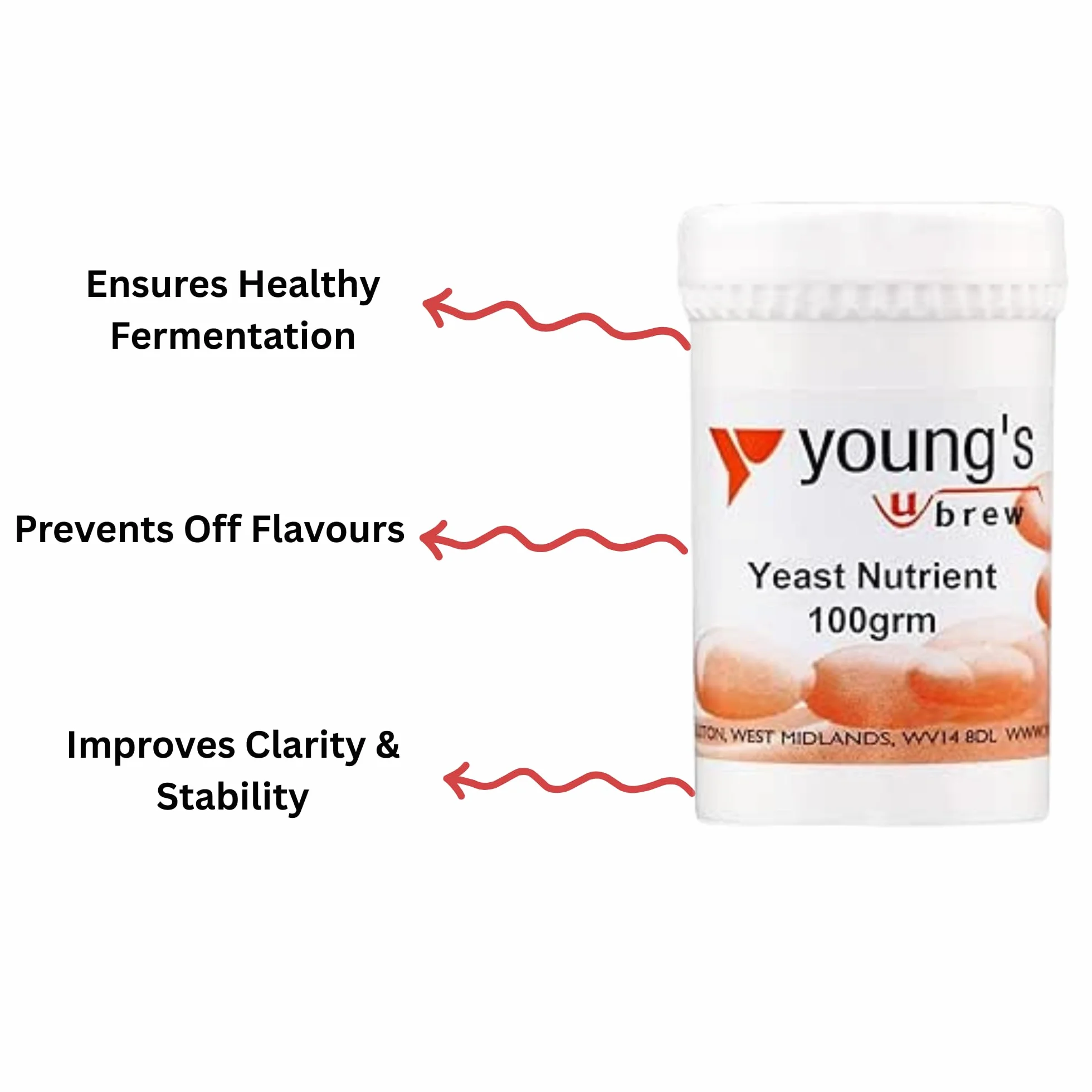 Young's Campden Tabletas y nutrientes de levadura, paquete de 2, 50 tabletas, 100 g para hacer vino y sidra casera