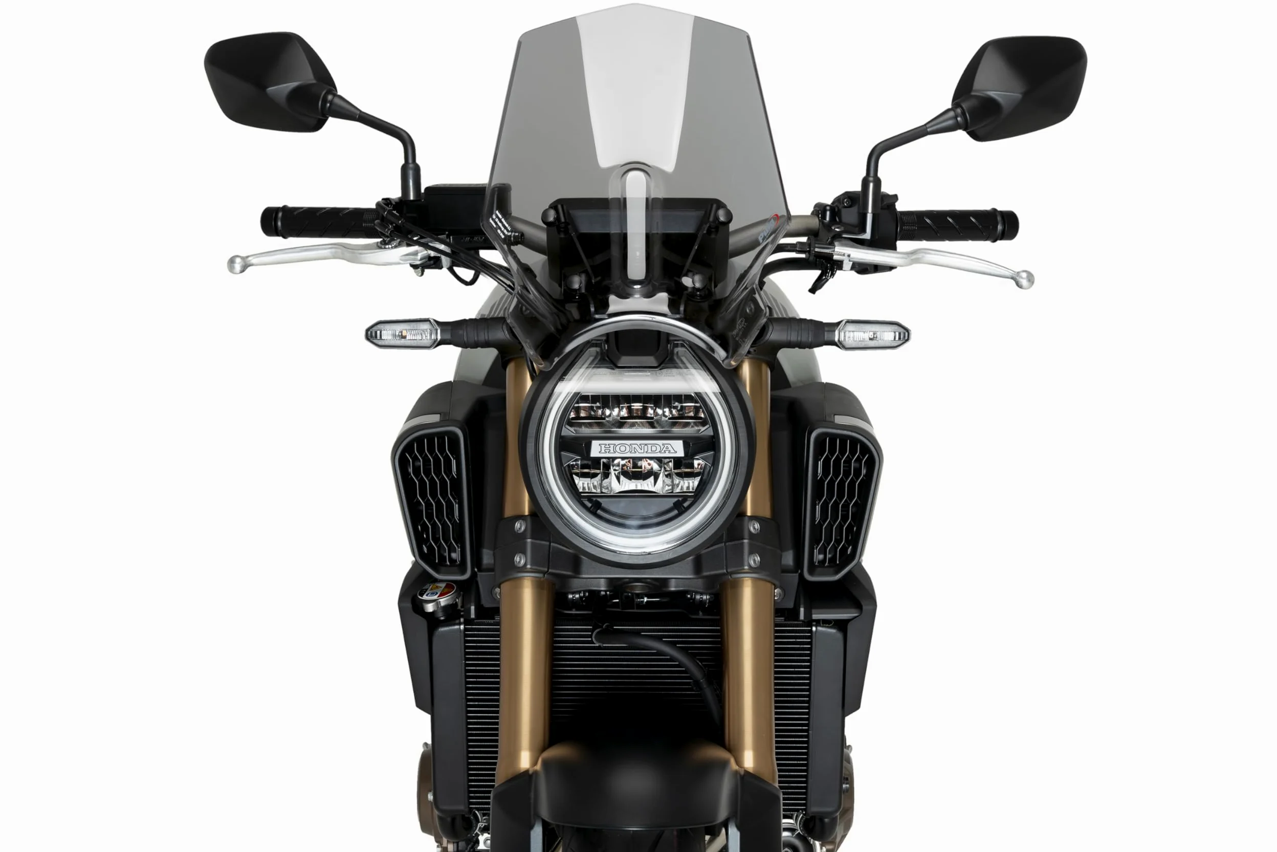 Puig 21960H New Generation Sport deportiva y aerodinámica en acrílico de 3 mm con diseño elevado que mejora protección y mantiene amplia visibilidad, Ahumado