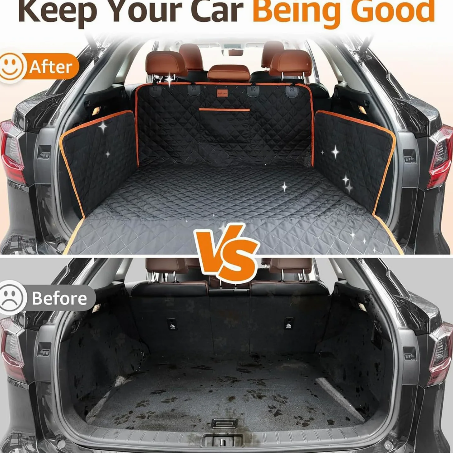 ZORQ Protector Maletero Coche Perros para Audi e-Tron 2019-2023, Funda Maletero Coche Perros Alfombra Protector Facil Mantenimiento con Protección Lateral