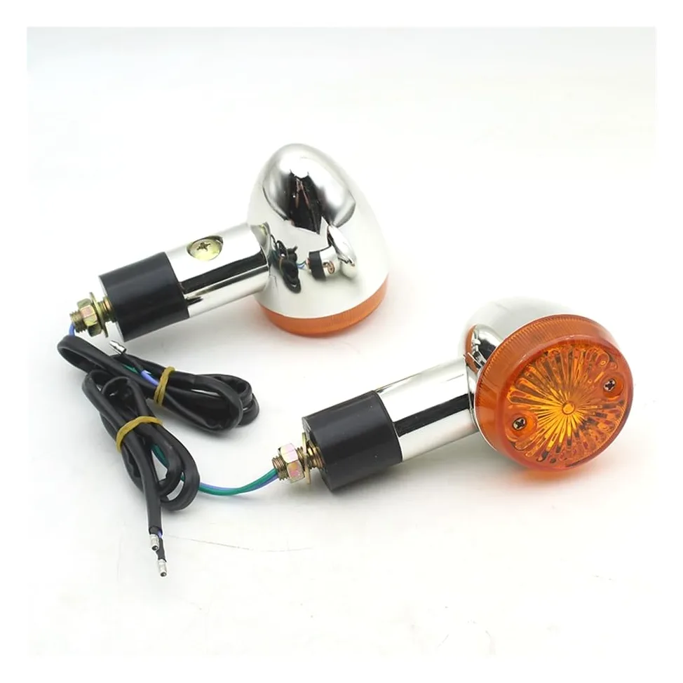 Indicador motocicleta intermitente Para Kaw&asaki VU&LCAN VN 500 750 800 900 1500 1600 1700 2000 Indicador De Señales De Giro De Bala De Motocicleta Clásica Personalizada