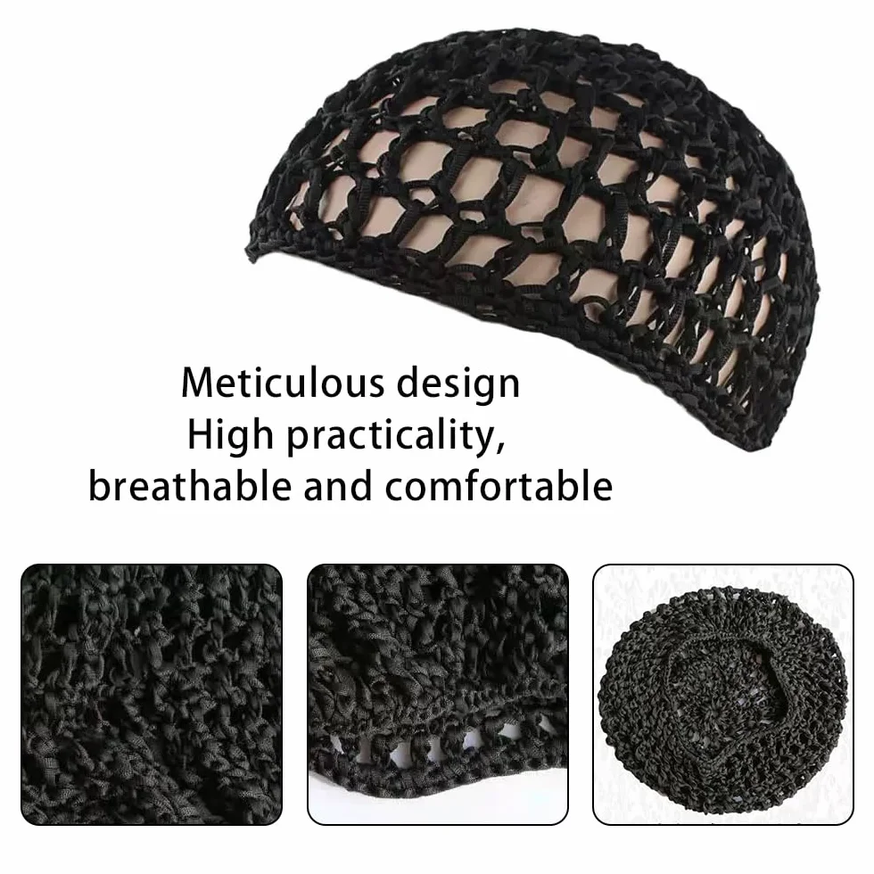 Gorro de malla de rayón para mujer transpirable para dormir ducha maquillaje redecilla gruesa