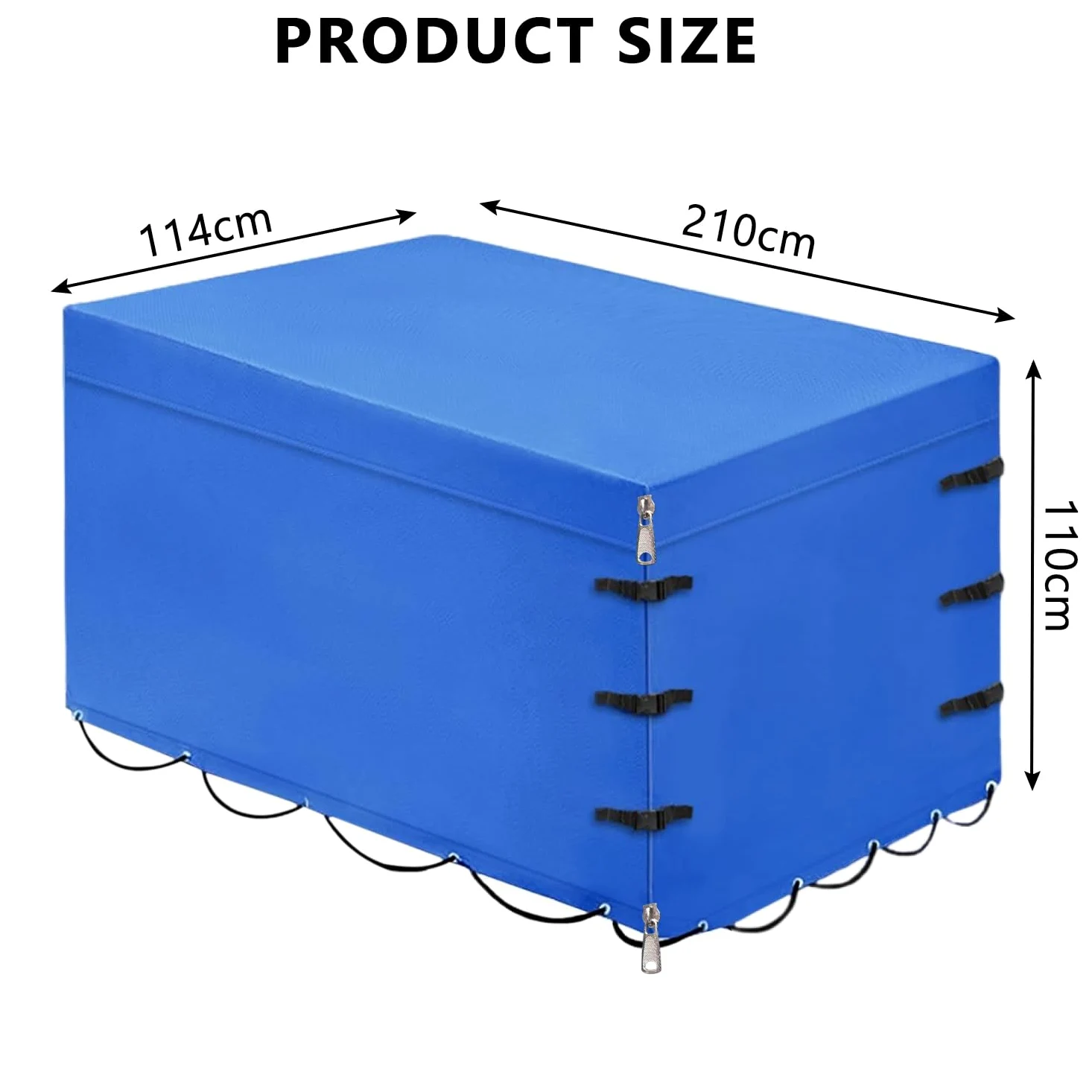 Lona para Remolque de Alta Resistencia, Cubierta Oxford 600D, 750 kg, con Cremallera