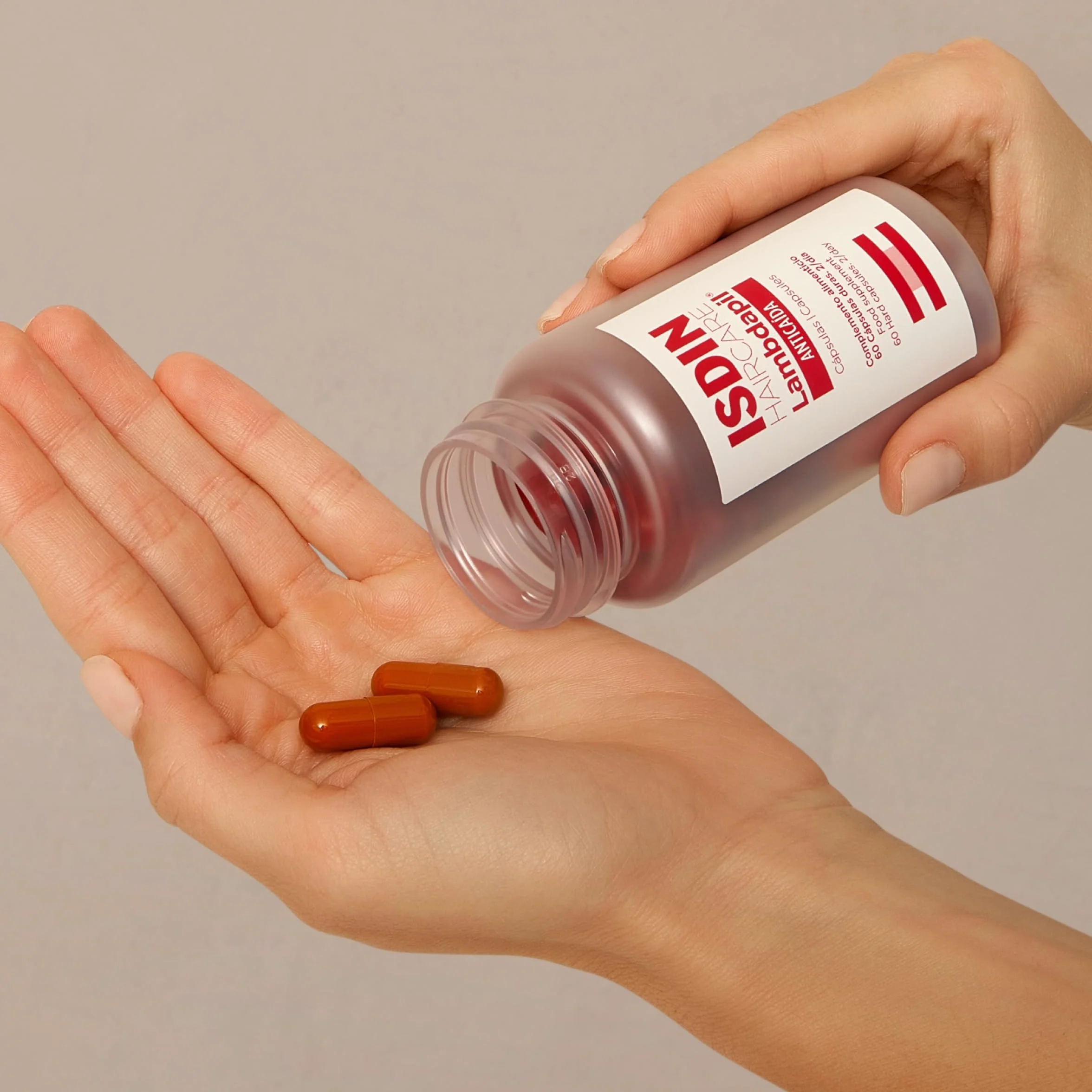 ISDIN Lambdapil 5 Alfa Plus 60 Cápsulas Anticaída del Cabello Complemento Alimenticio Zinc Biotina Serenoa repens Vitaminas Grupo B