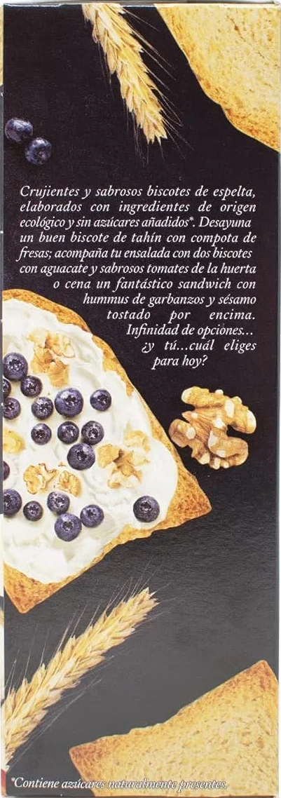 Biscotes de Espelta Bio La Finestra Sul Cielo 200 g 2 Paquetes Tostadas Ecológicas