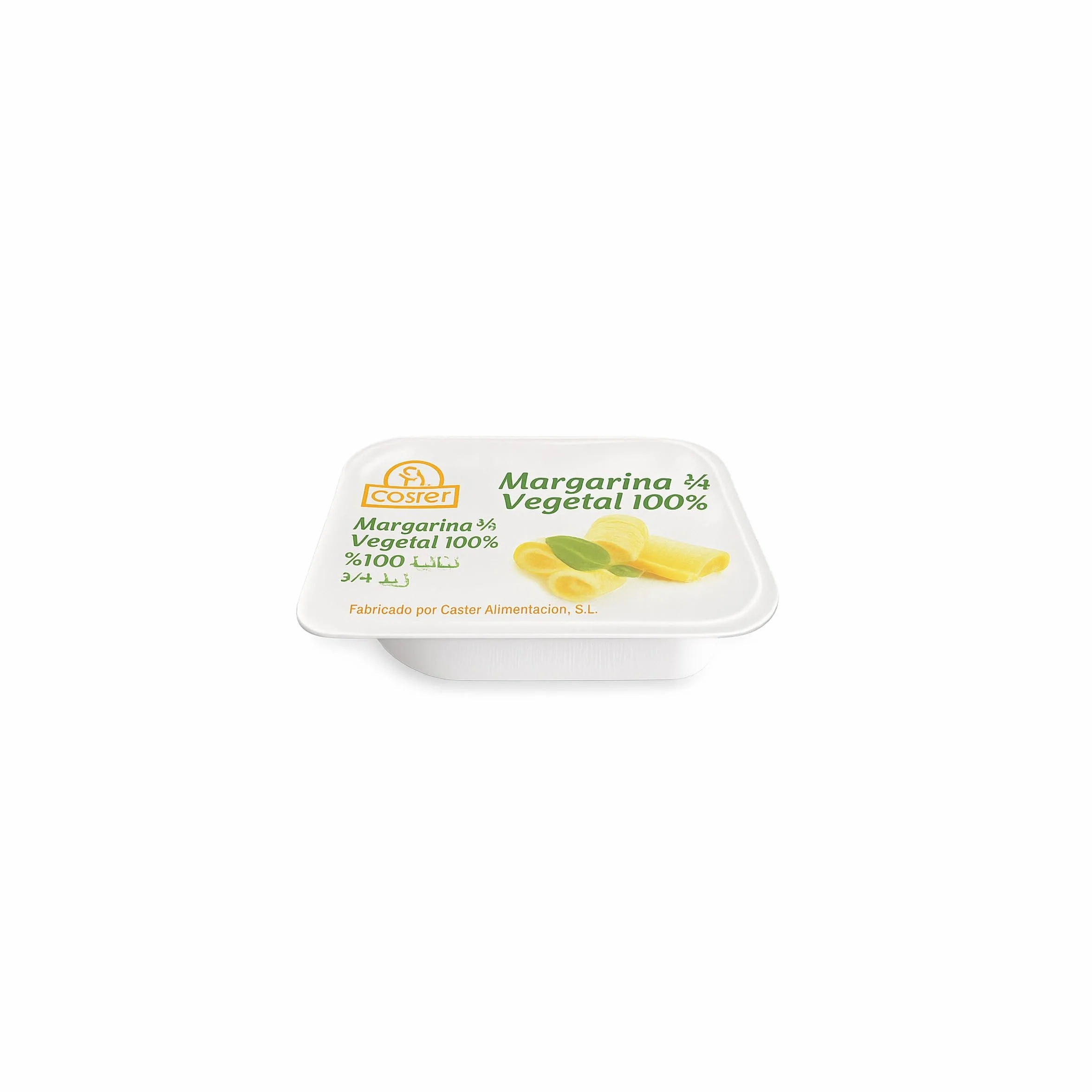 Margarina Vegetal 100% en Tarrinas Monodosis Caja 336 x 10g Caster Alimentación Apta para Veganos