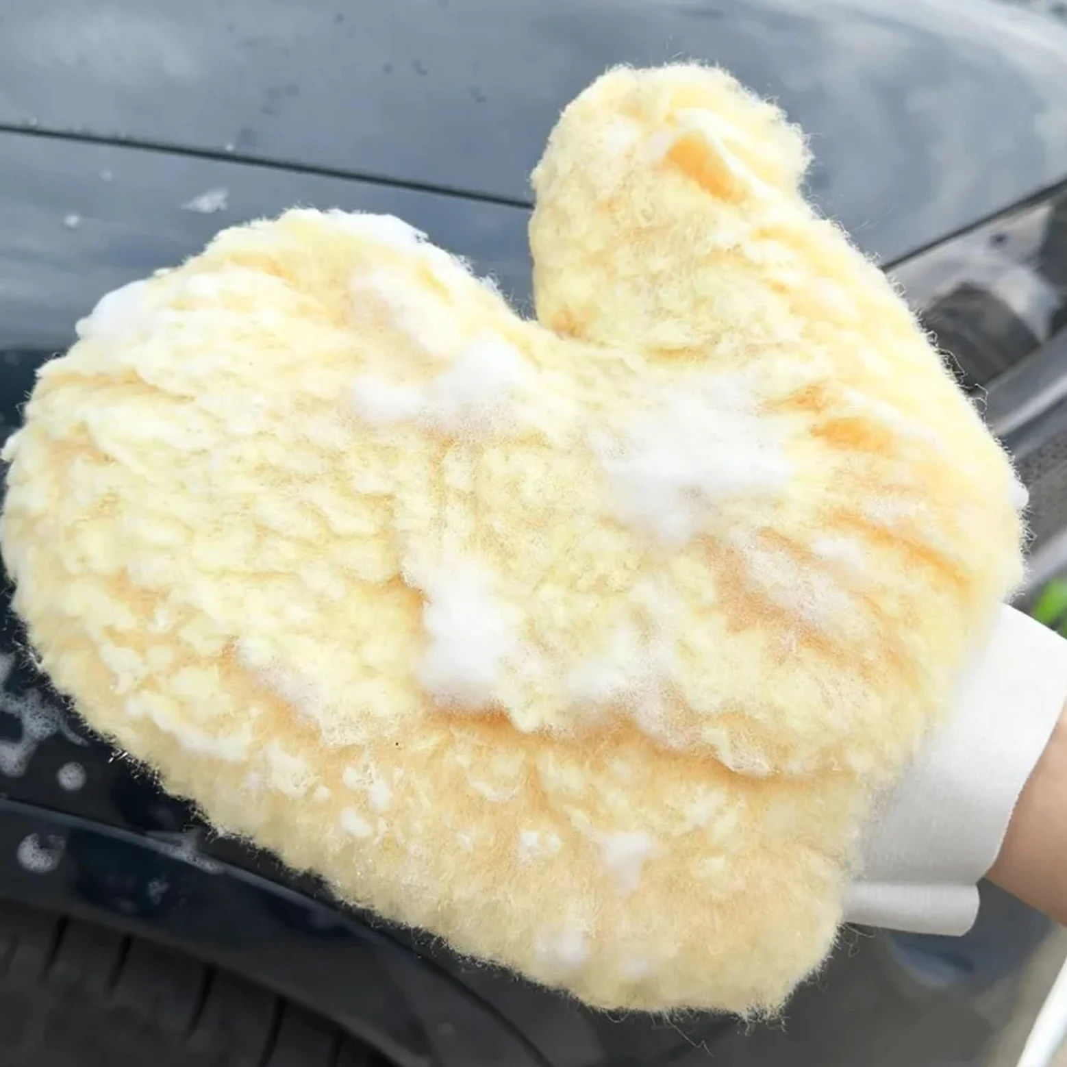 Guante Lavado Coche 5 Guantes creativos de Lana Suave con Forma Pata Oso for Lavado Coches, Limpieza Doble Cara, Herramienta y detallado