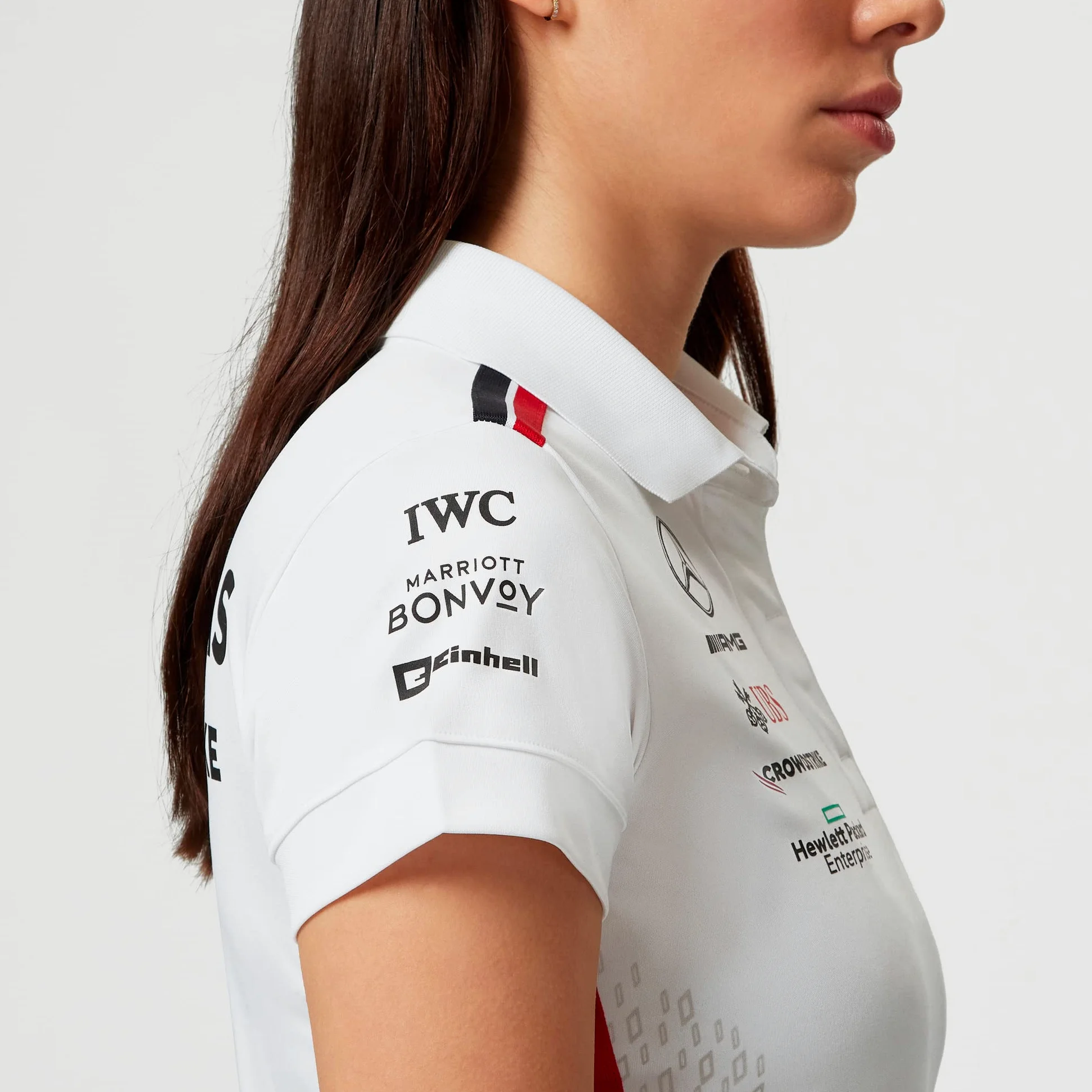Mercedes AMG Petronas Formula One Team Polo del Equipo para Mujer 2023 Blanco Talla M
