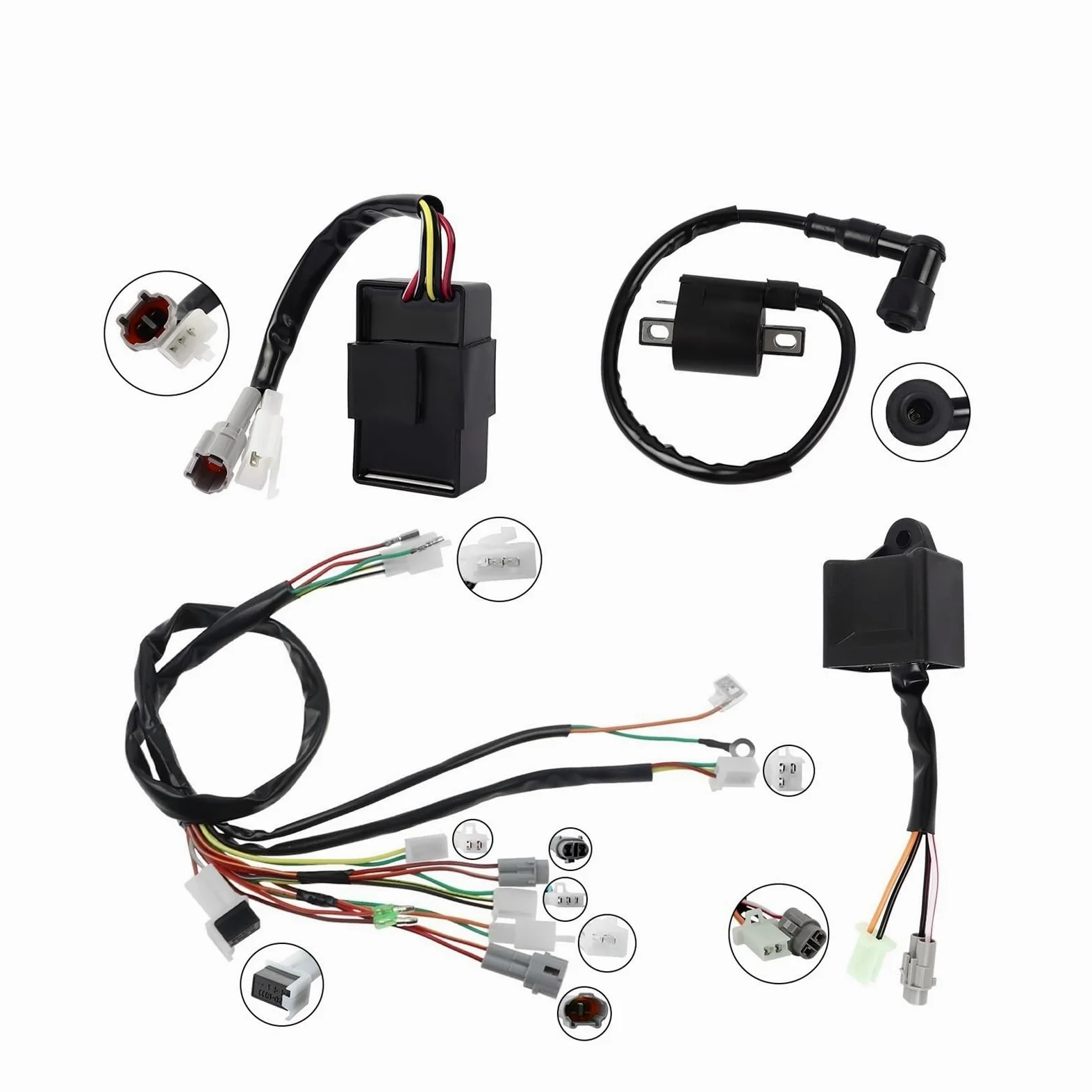 Kit de unidad CDI arnés cables chispa bobina encendido para PW50 PW PY