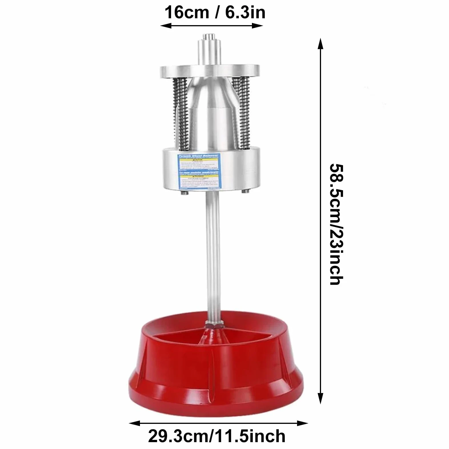 Soporte equilibrador manual de neumáticos, construcción de acero resistente para reparación de ruedas de automóviles y camiones ligeros