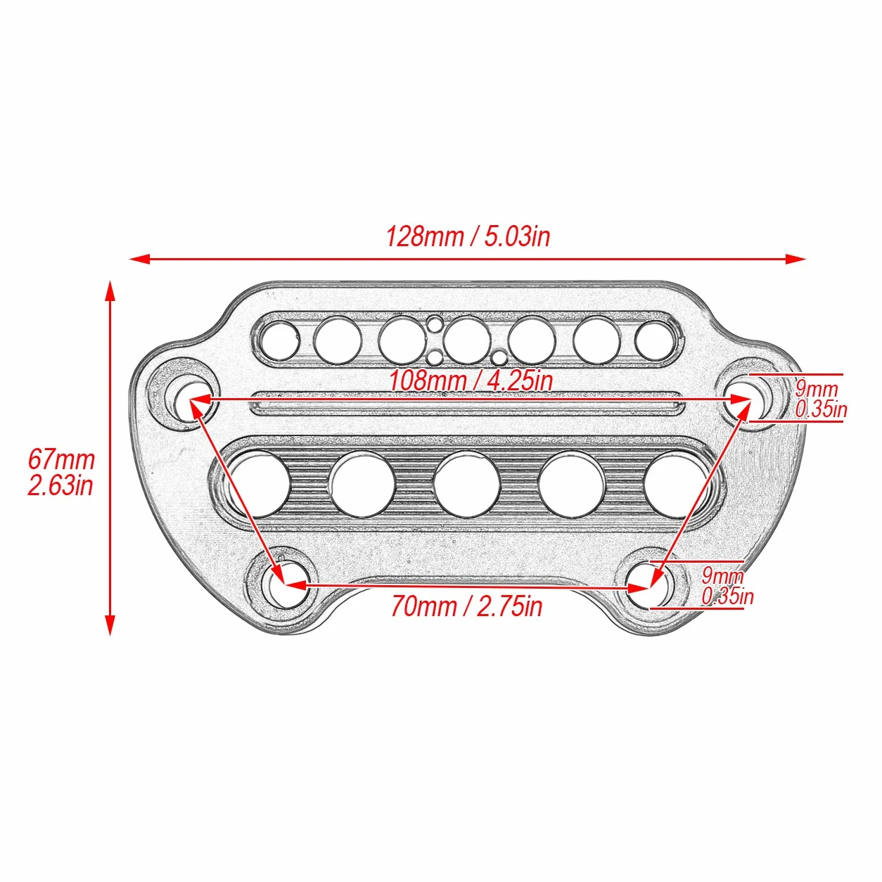 Abrazadera de manillar indicadora compatible con Harley Sportster Dyna