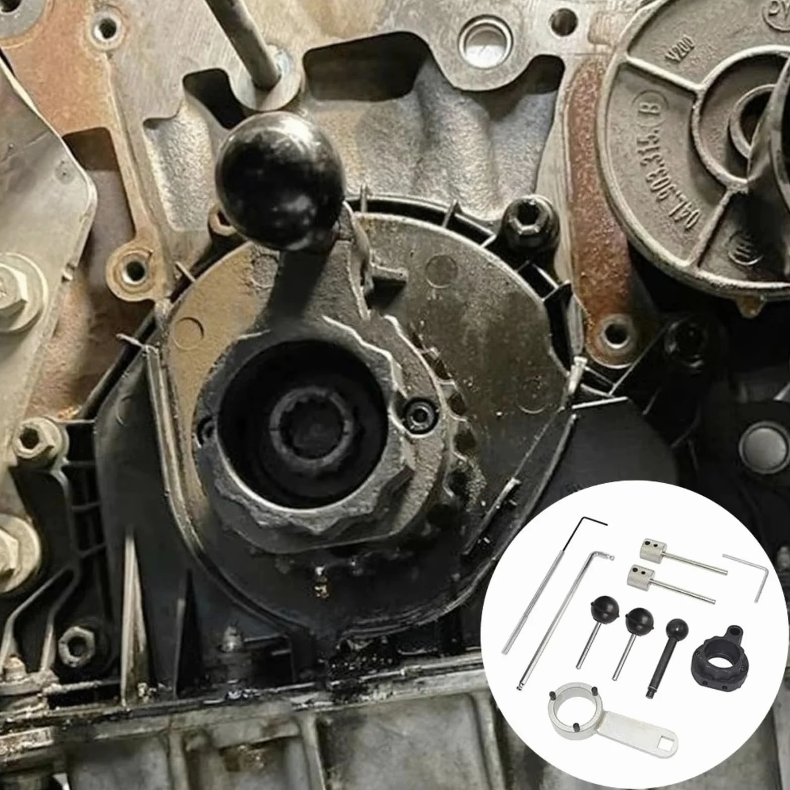 Juego Herramientas Correa Distribución Árbol Levas Motores Diésel Common Rail 1.6L 2.0L para TDI para CR T10051 T10490 T10264 Compatible con Skoda 2012-2025 Kit Calado Distribucion