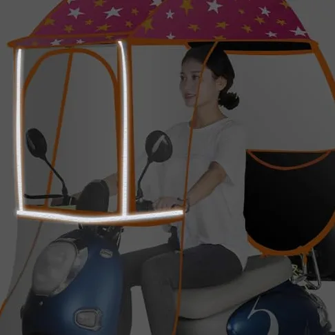 Mobility - Toldo impermeable para scooter con tiras reflectantes y bolsillos de almacenamiento, toldo universal para motocicleta eléctrica para protección contra la intemperie