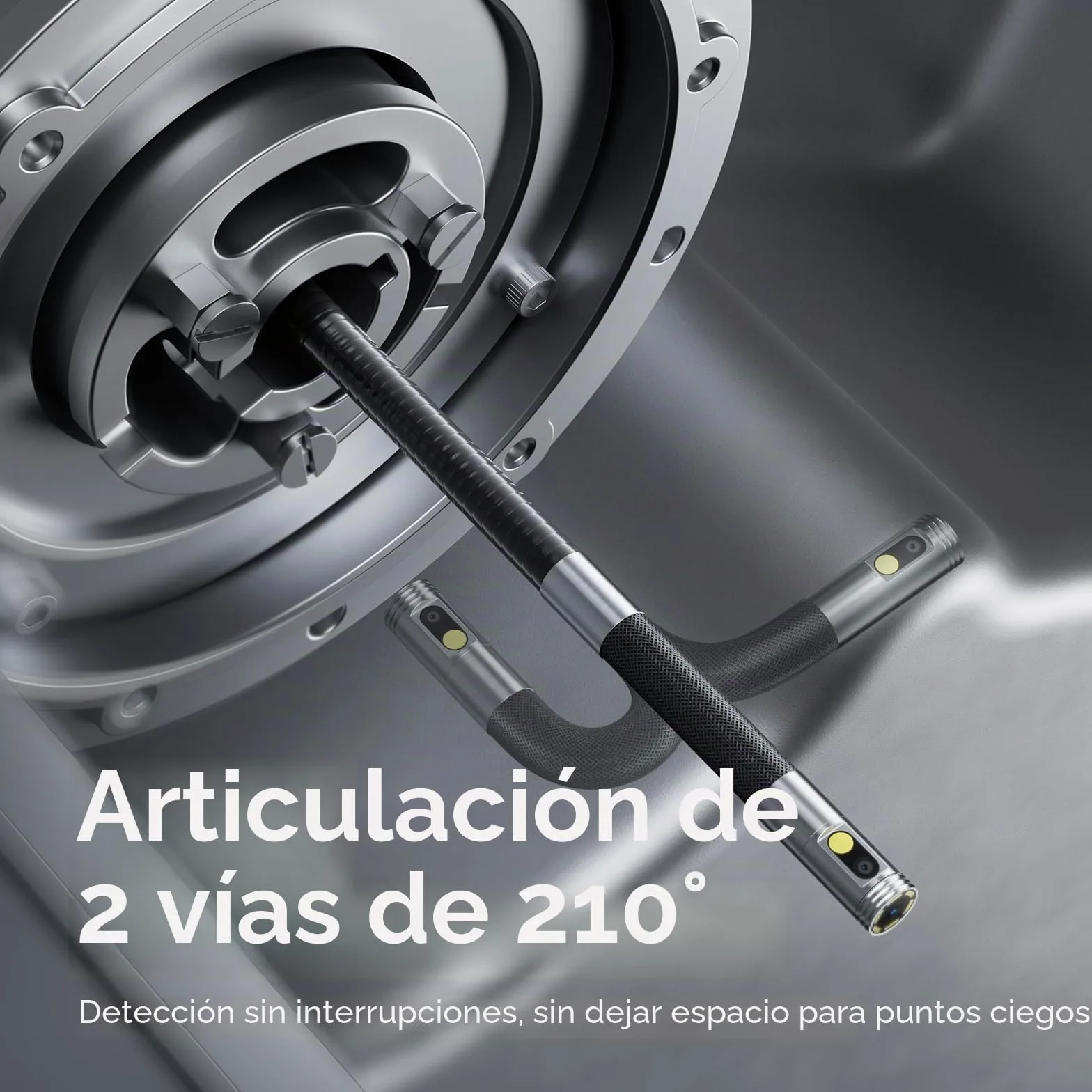 DEPSTECH Boroscopio articulado de 10 pies, cámara endoscópica de doble lente con luz