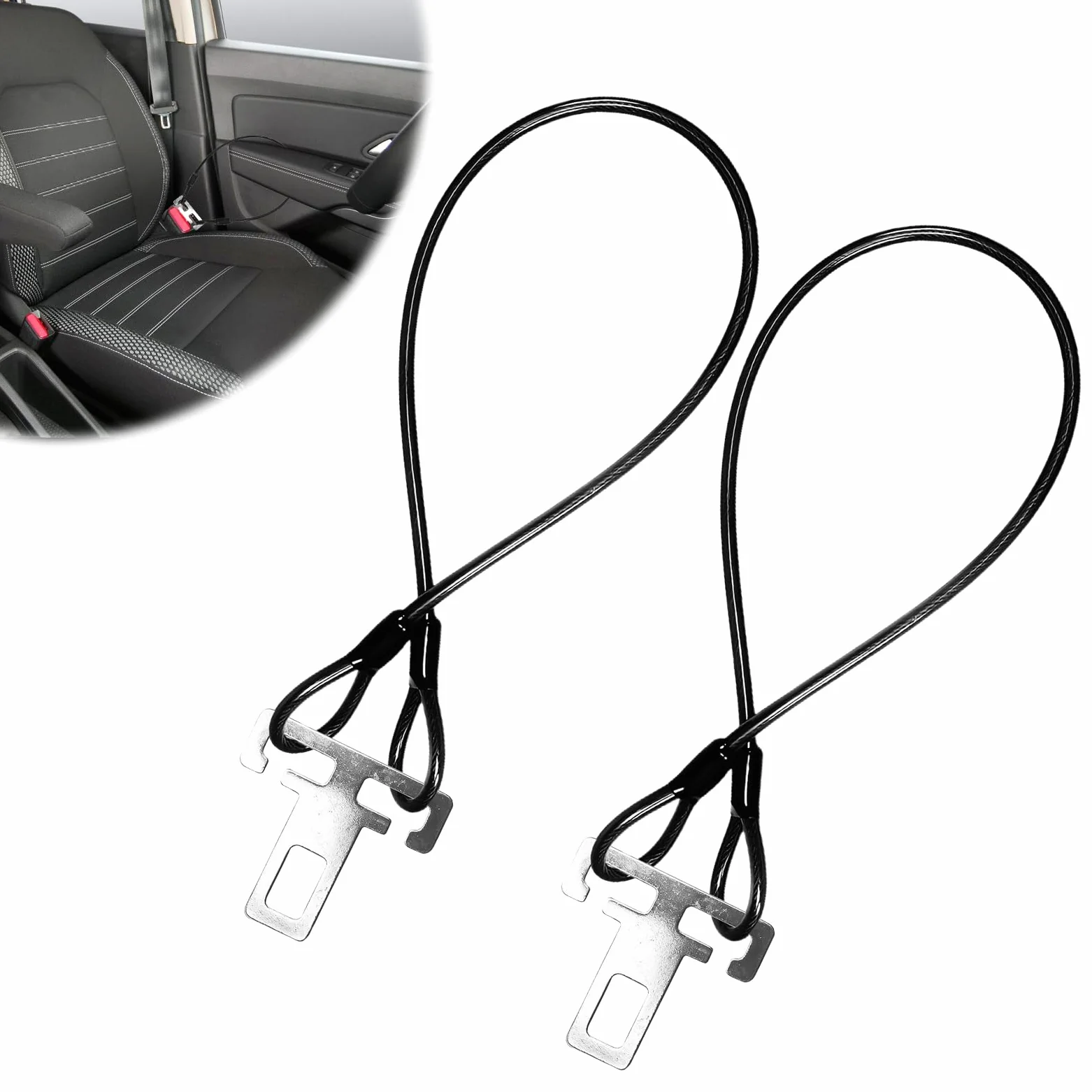 2 Piezas Antirrobo Coche, Accesorios antirrobo para coche, Bloqueo Coche Antirrobo 60 Cm, Protección Antirrobo, Protección Antirrobo Para Puerta Y Asiento De Autocaravana, Accesorios Para Caravanas