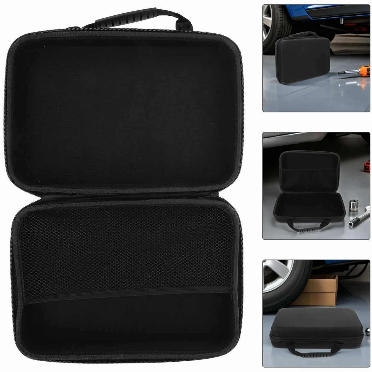 Ciieeo Bolsa Organizadora de Almacenamiento de Cables para Aspiradora de Coche, Estuche Rígido Eva 30x20x9 Cm, Portátil Prueba de Polvo, Adecuado para Viajes y Uso Diario en Automóviles