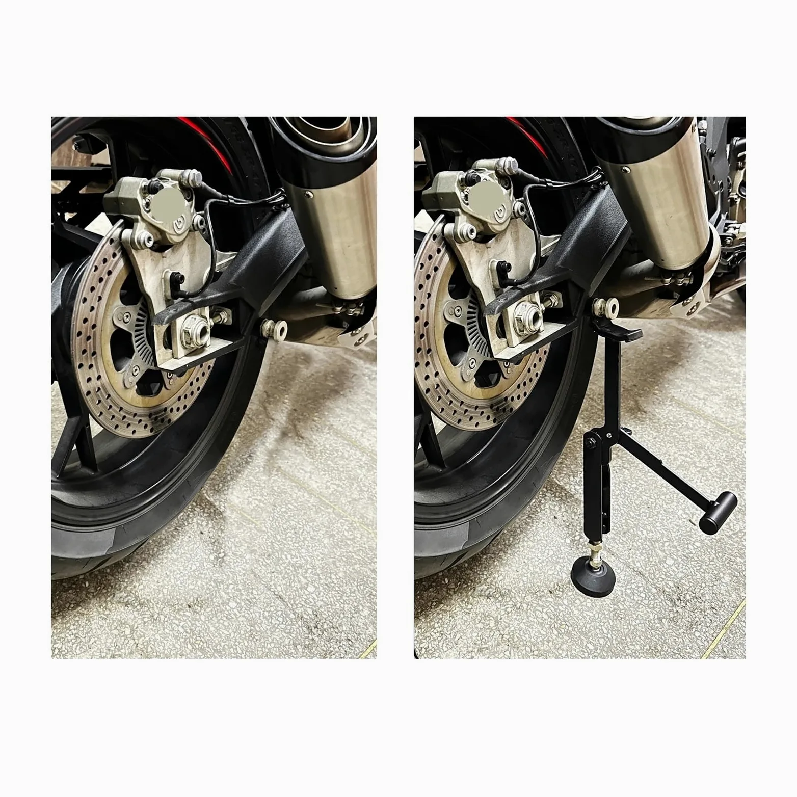 Pata Soporte Apoyo Caballete De Rueda Ahorro para Motocicleta, Pata Cabra, Elevador Universal, Soporte Lateral, Bastidor Elevación Brazo Oscilante