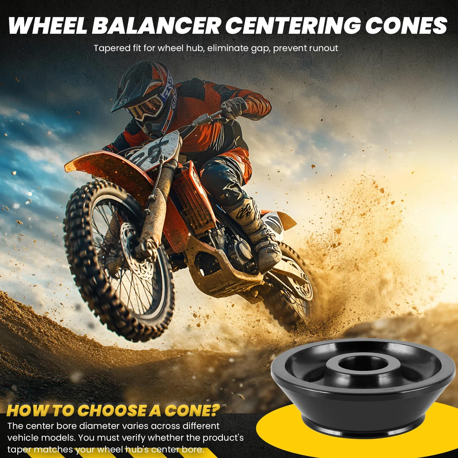 BAOSHISHAN Conos para equilibradora de ruedas de 40 mm/1,57" - Juego de 4 conos para equilibradoras de neumáticos para turismos, SUV y camiones