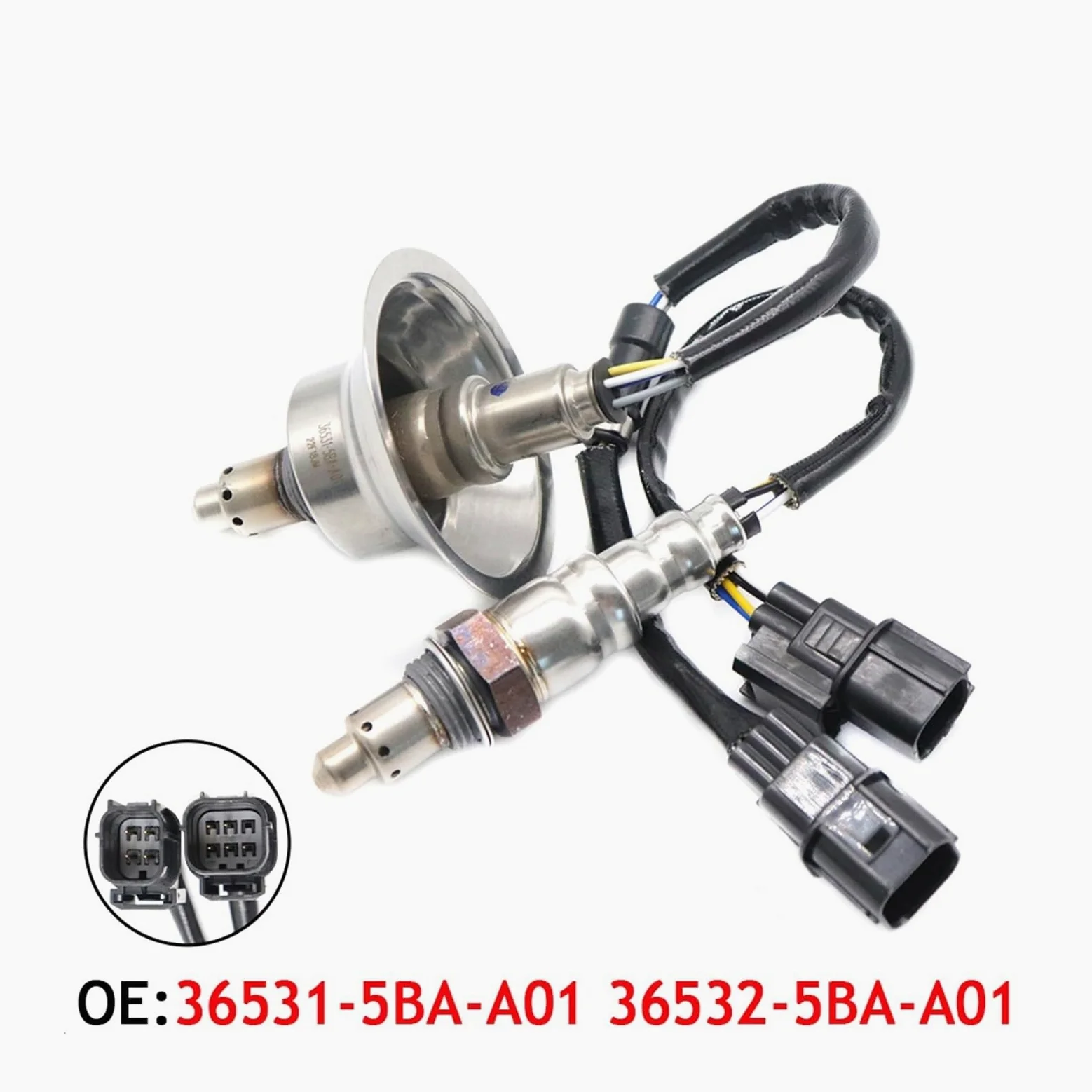 Sensor de oxígeno Lambda O2 con relación Aire-Combustible Aguas Arriba y Aguas Abajo, 2 uds., 36531-5BA-A01 36532-5BA-A01, Compatible con Civic 2016-2021 234-5710