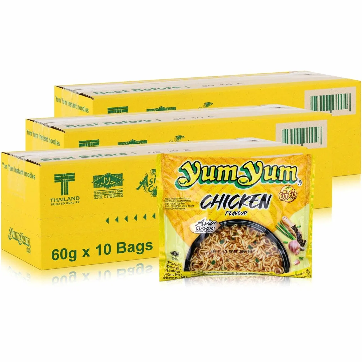 Soupe nouille YUM YUM poulet carton 30x60g Thailande
