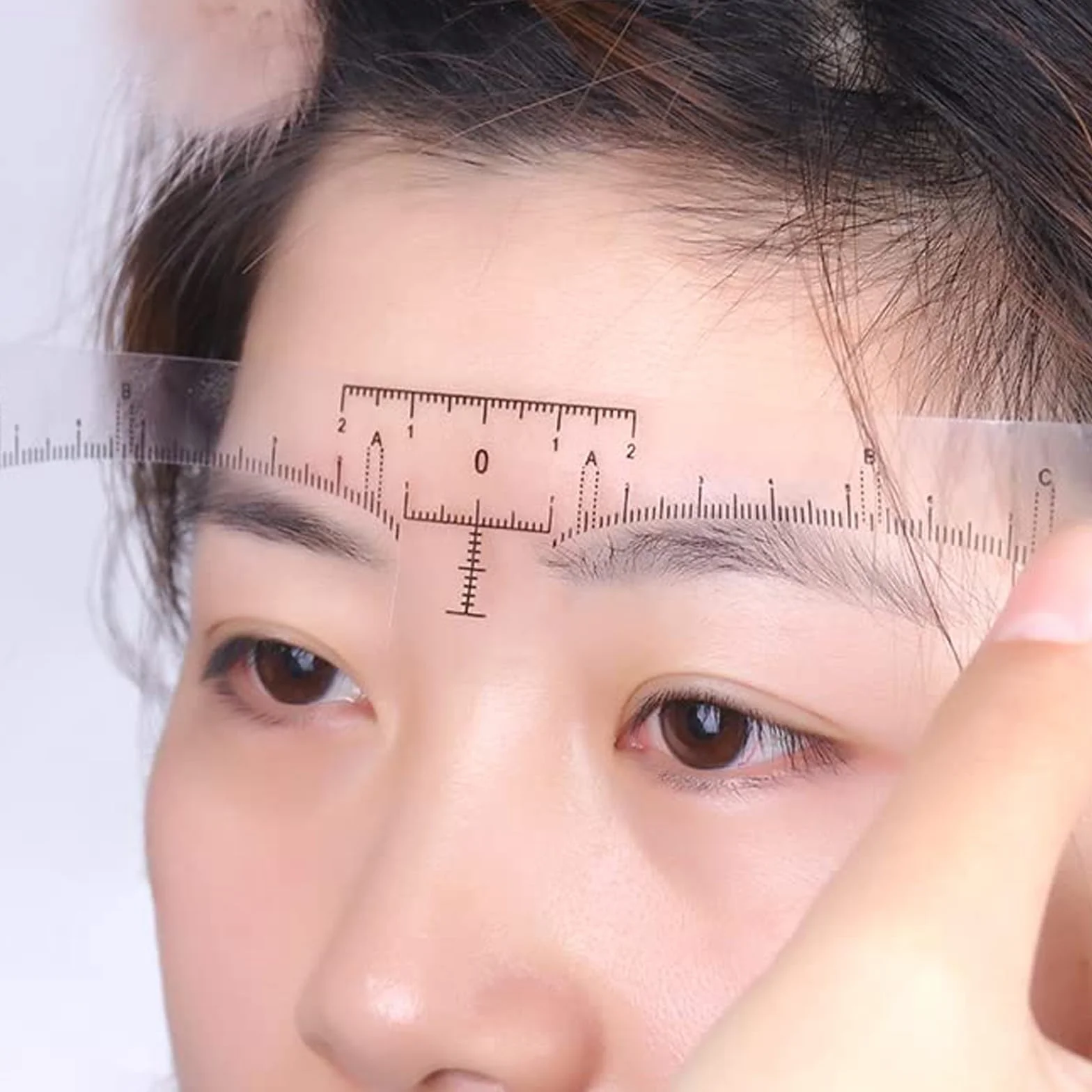 Reglas para Cejas 100 Unidades Translúcidas Plantillas Microblading Desechables