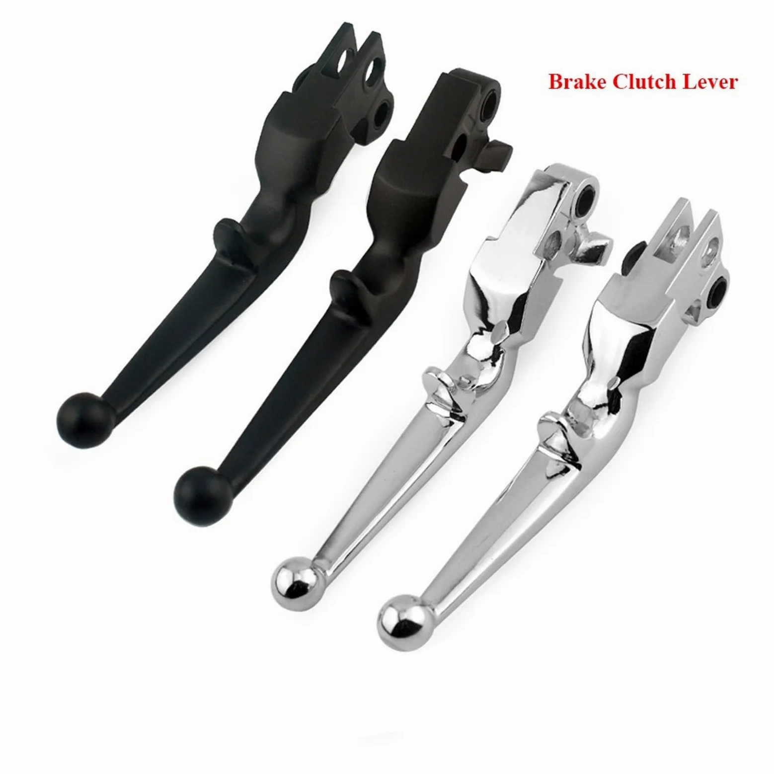Palanca de embrague freno Palanca de embrague freno motocicleta para Harley, para Sportster, para Touring, Dyna Softail, cable manija(Prata)