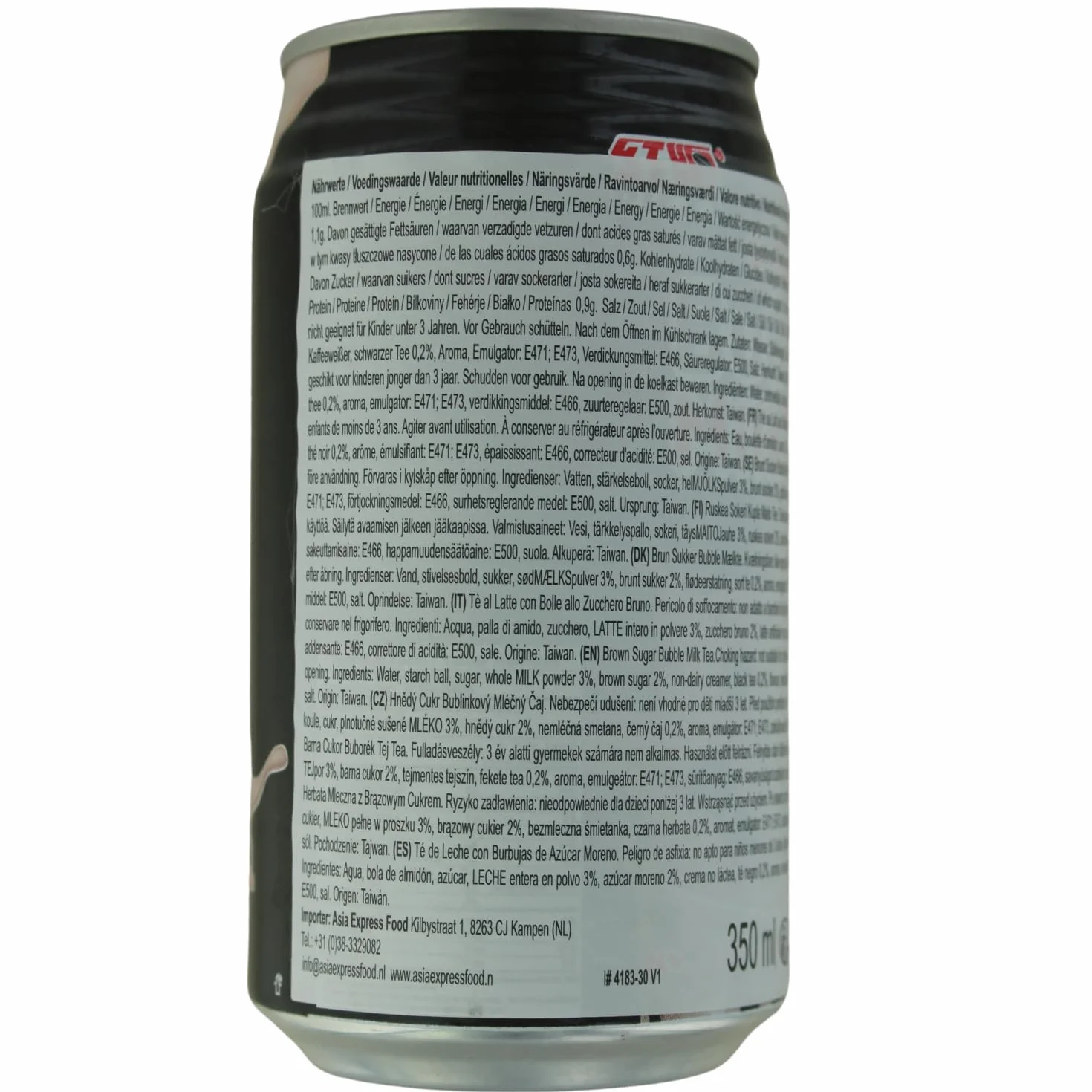 RICO Té de leche con burbujas y azúcar moreno 340 ML