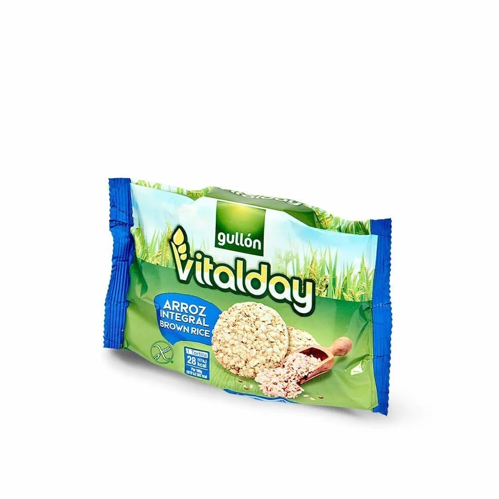 Gullón Tortitas de Arroz Integral Vitalday 920 g Pack de 8