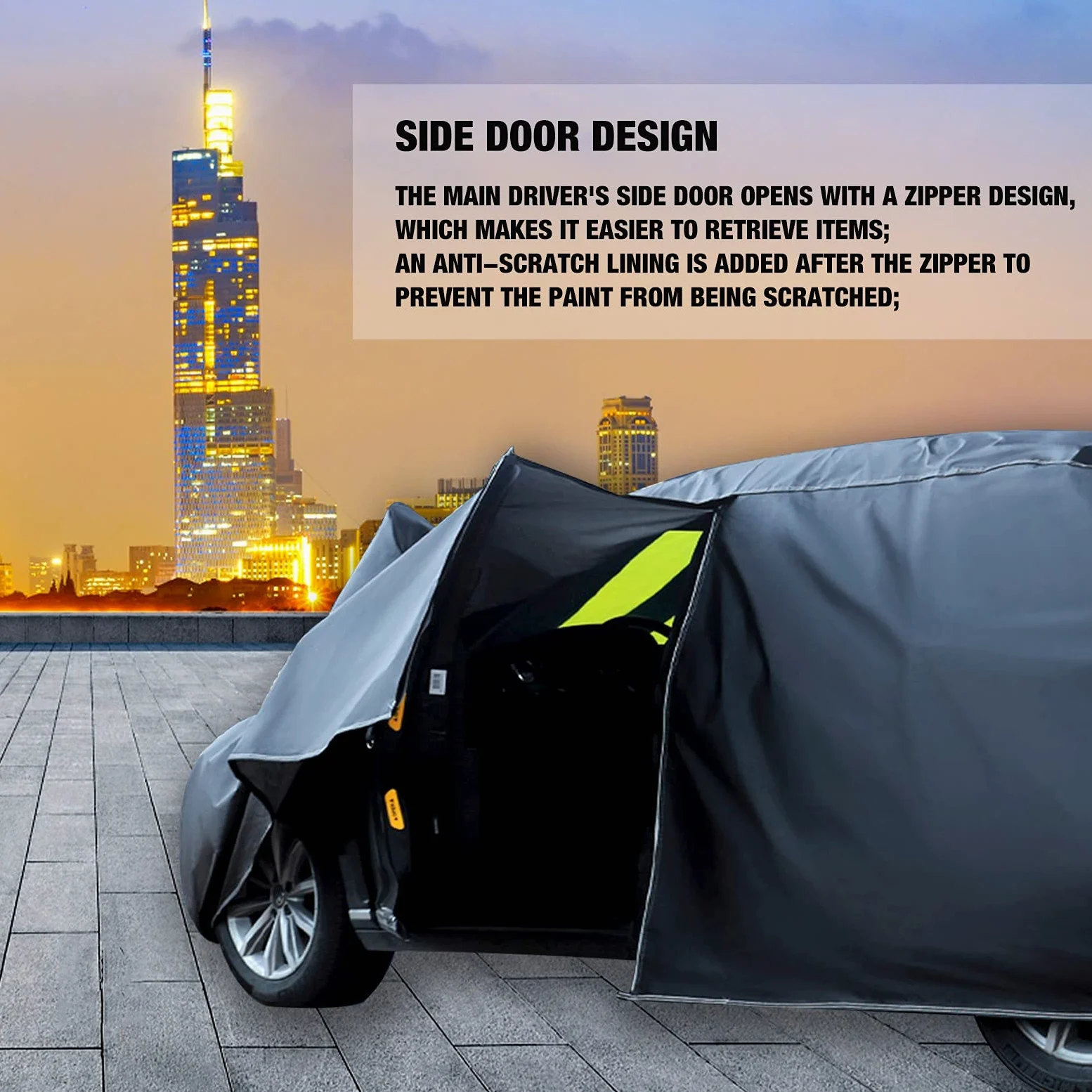 SePkus Funda para Coche Exterior para Opel GT (Roadster),2007-2010 Funda Coche,Funda Coche Impermeable,Cubre Coche Exterior,Transpirable,Protección UV con Cremallera(Color:J)