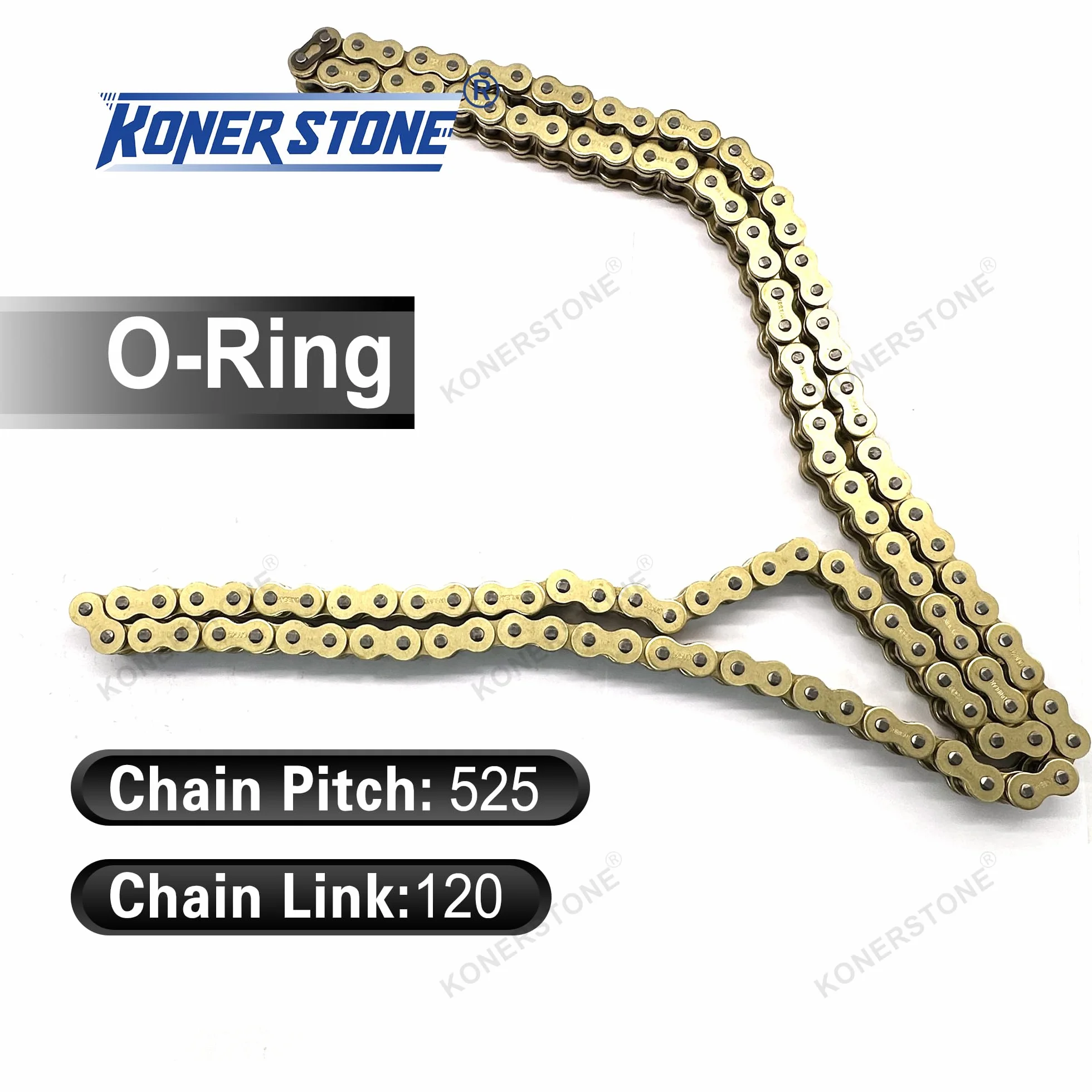Cadena de Transmisión O-Ring 525-120 Eslabones con Eslabón de Conexión Rápida para Suzuki GSXR 600 1997-2023 DL650 Vstrom 650 / ABS/XT 2004-2023 SV650 SV650S 1999-2010 Accesorios motos Piezas Oro