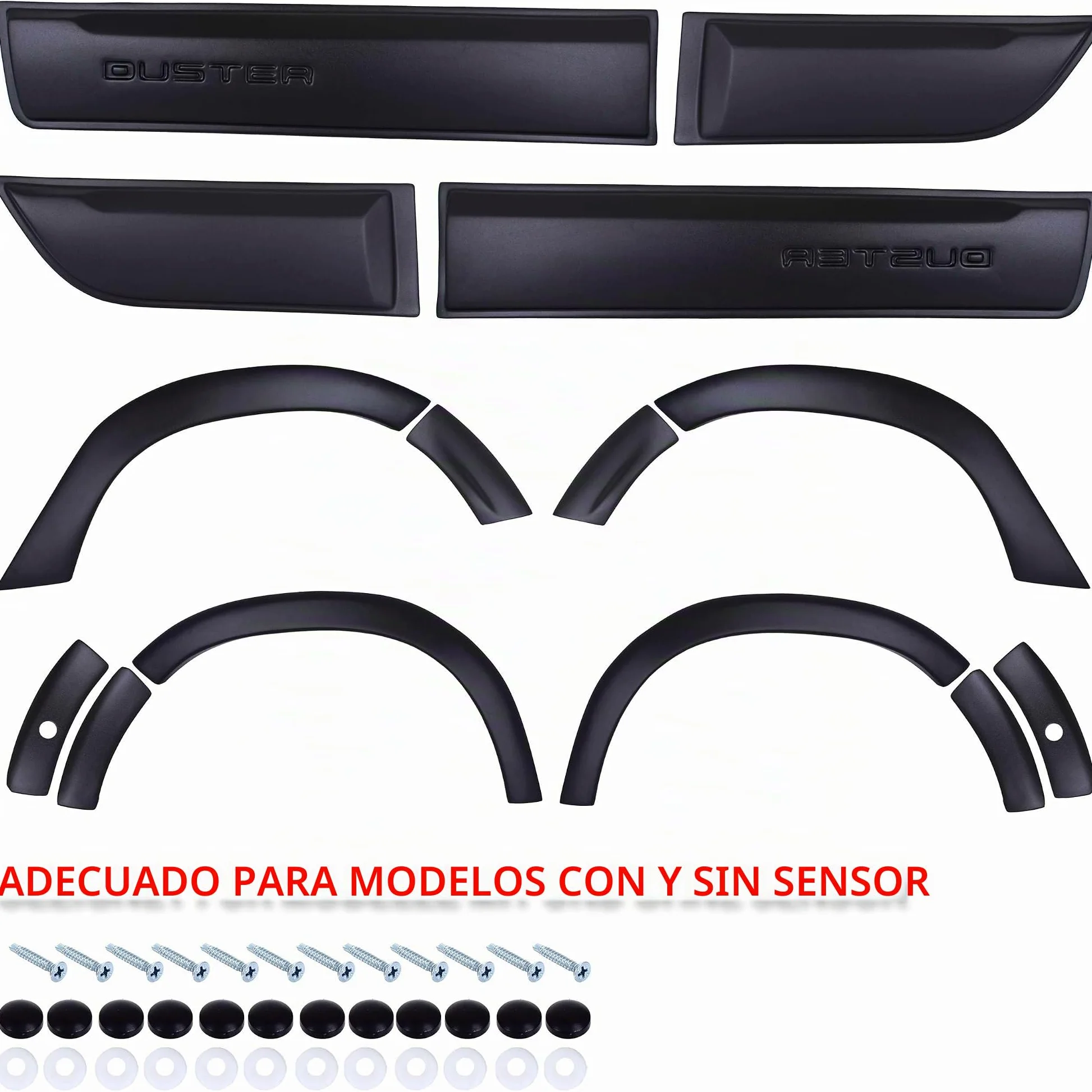 INLY 14 Piezas uardabarros del Paso de Rueda Guardabarros del Parachoques Protección del Paso de Rueda ABS Compatible con Dacia Duster (2018-2024)