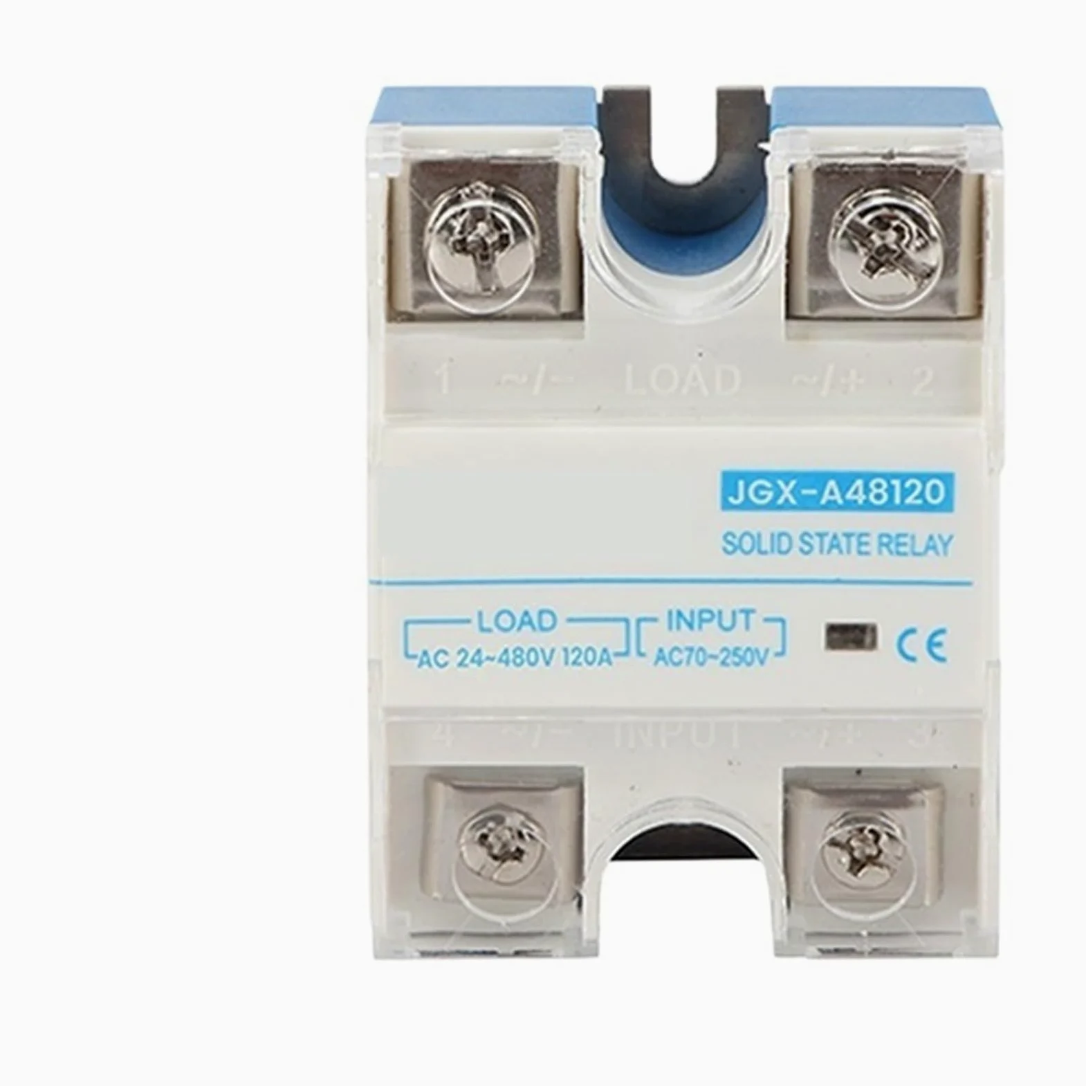 1 Uds. Relé blanco SSR-120AA 150AA monofásico CA a CA 24-480VAC 120A 150A AA disipador de calor relé de estado sólido con cubierta de plástico(150AA)