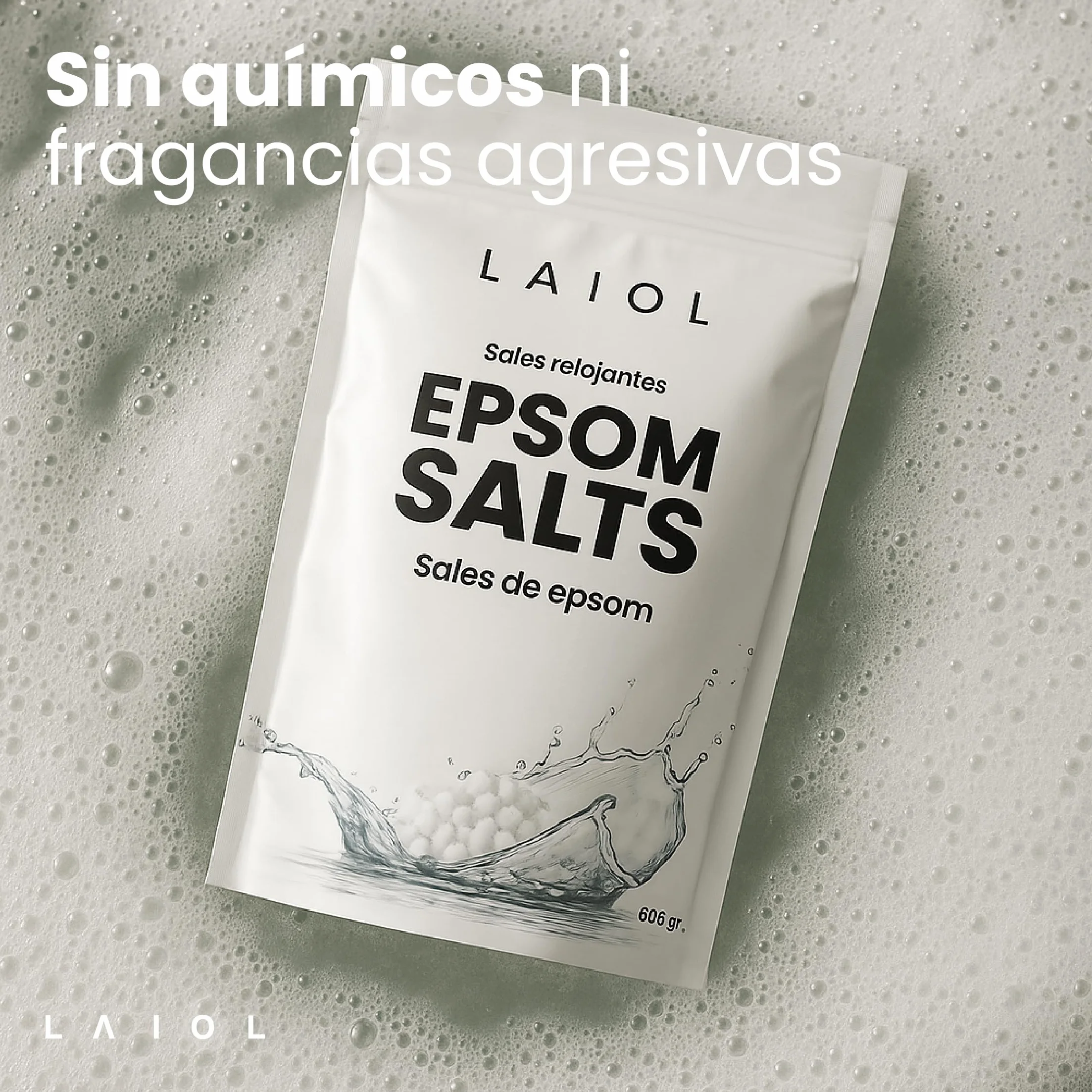 Sales de Epsom 500g Premium para Baño y Pies – Relajación Muscular, Detox con Magnesio y Alivio del Estrés