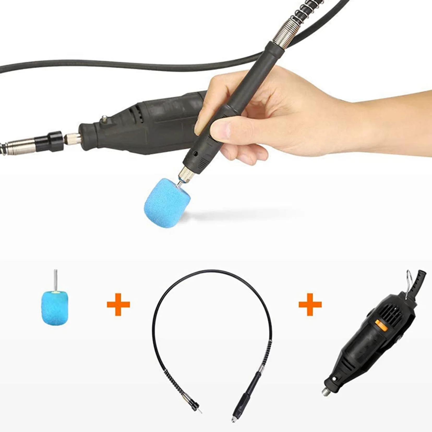 5 mini ejes pulidores, kit de almohadillas de pulido de espuma para coche con rosca M14 de 5/8 pulgadas y