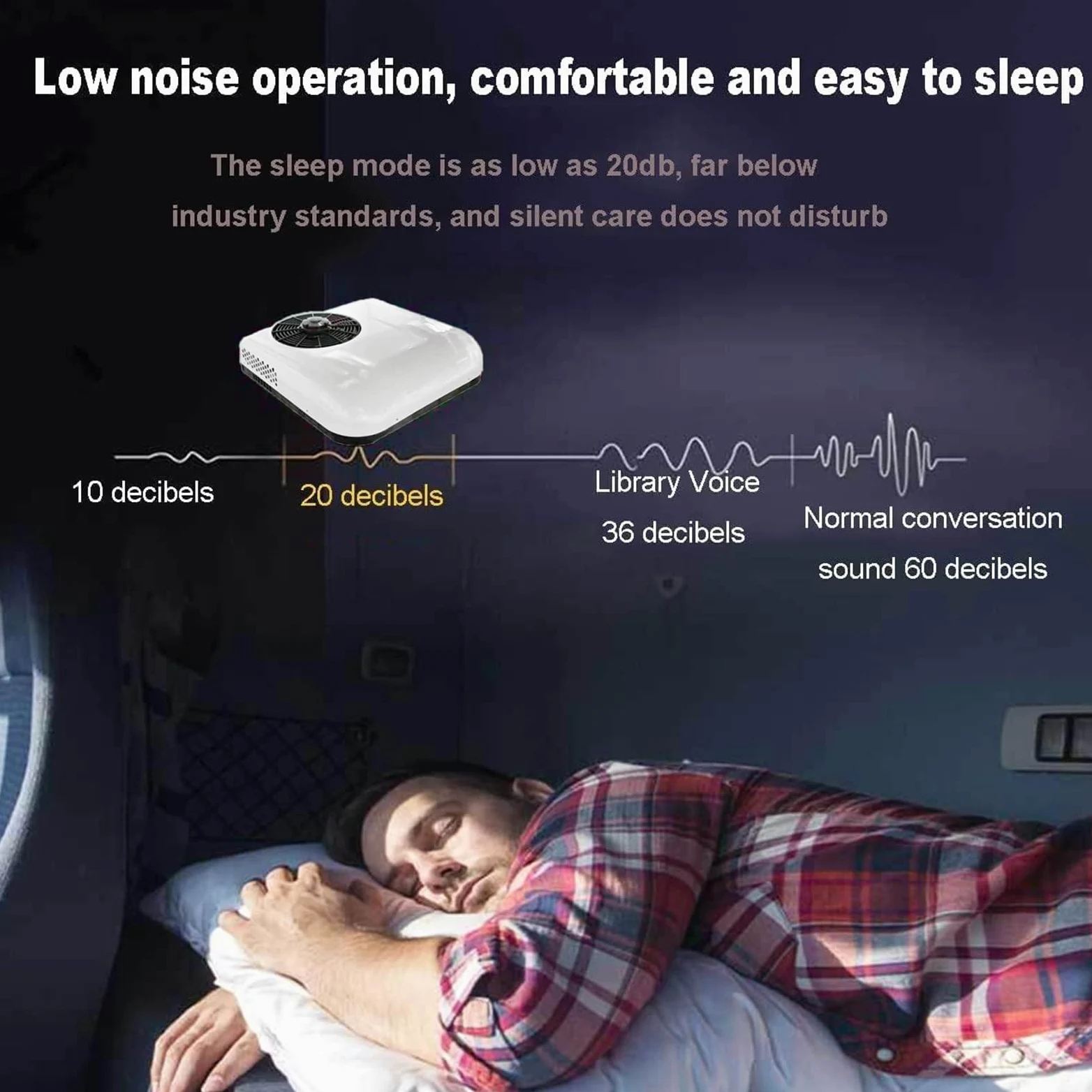 Aire Acondicionado 2 en 1 12V para Techo de Caravana y Camión Eléctrico Refrigeración Calefacción
