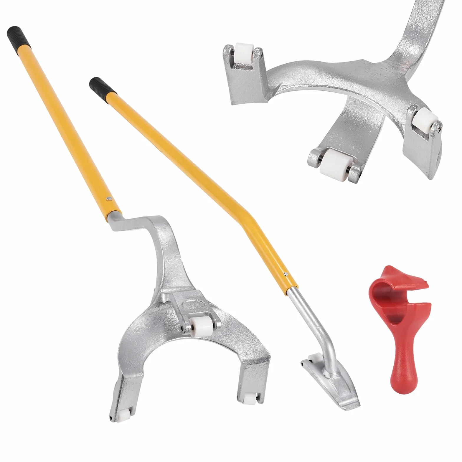 VEVOR Herramienta de Desmontaje de Neumáticos 571-622mm Barra de Acero para Cambiar Neumáticos 3 Piezas Amarillo